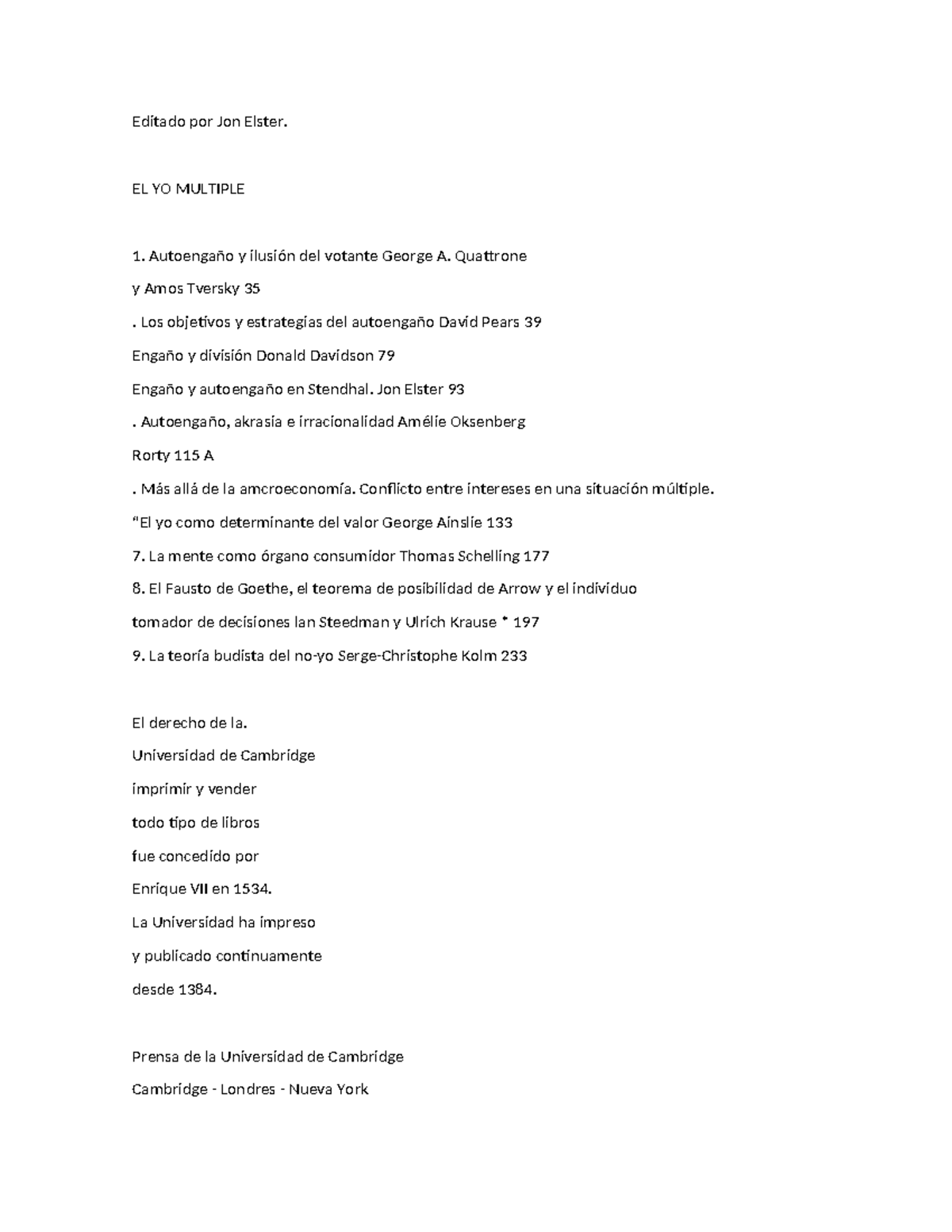 El Yo Múltiple en la Teoría Psicológica y Económica: Análisis Esencial ...