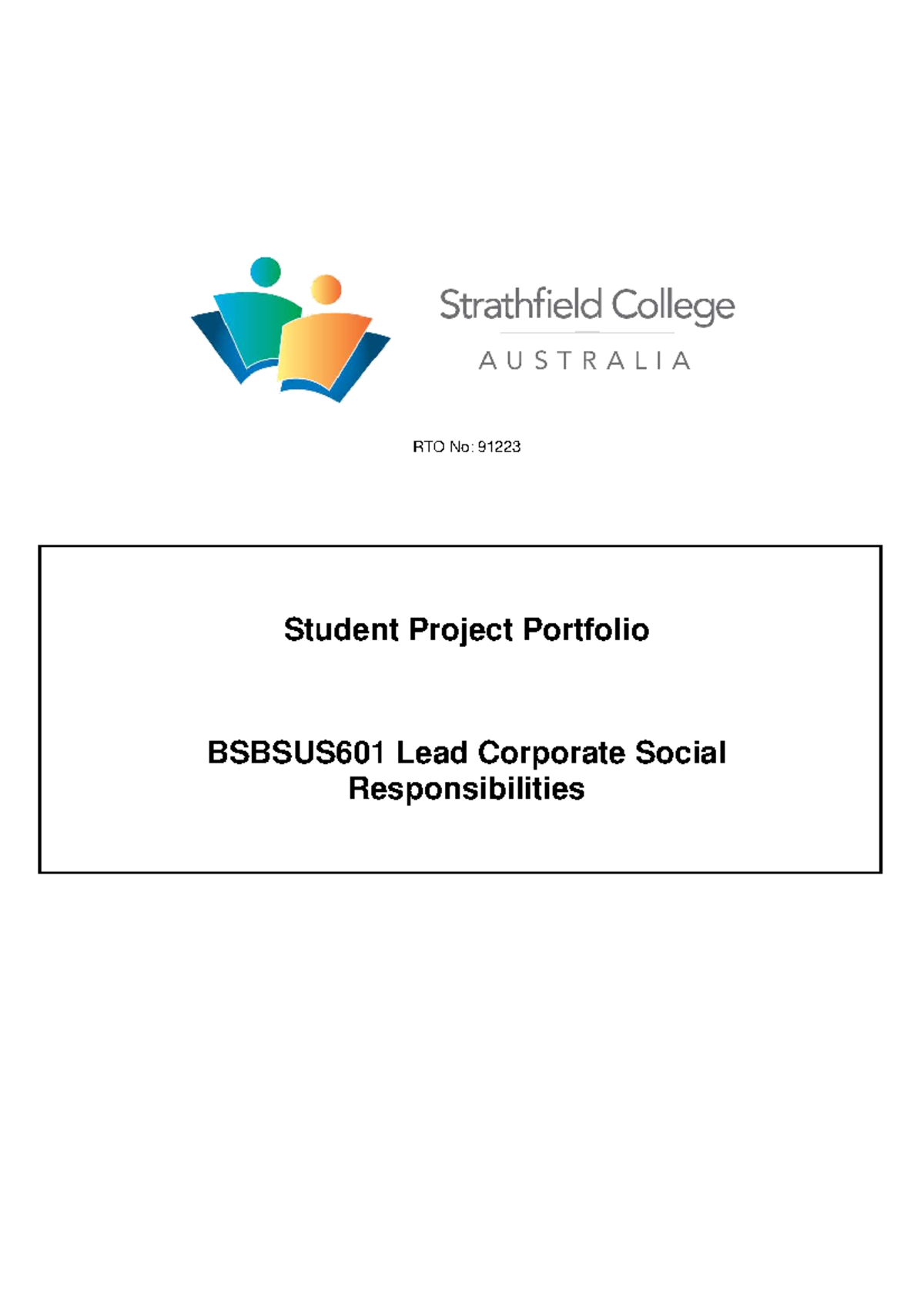 BSBSUS601 Final Project Portfolio on Corporate Social Responsibility ...