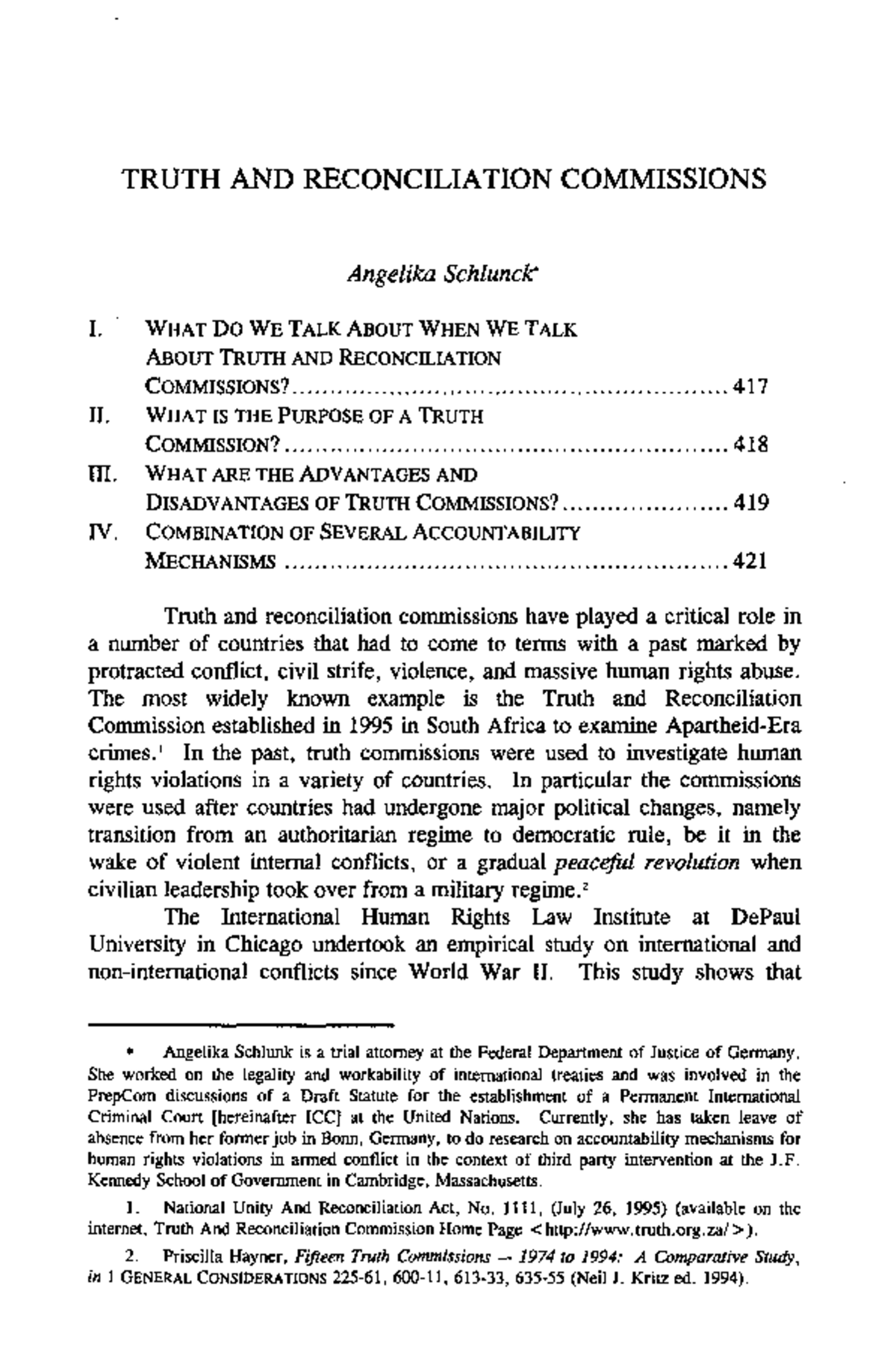 TRC Analysis: Understanding Truth and Reconciliation Commissions - Studocu