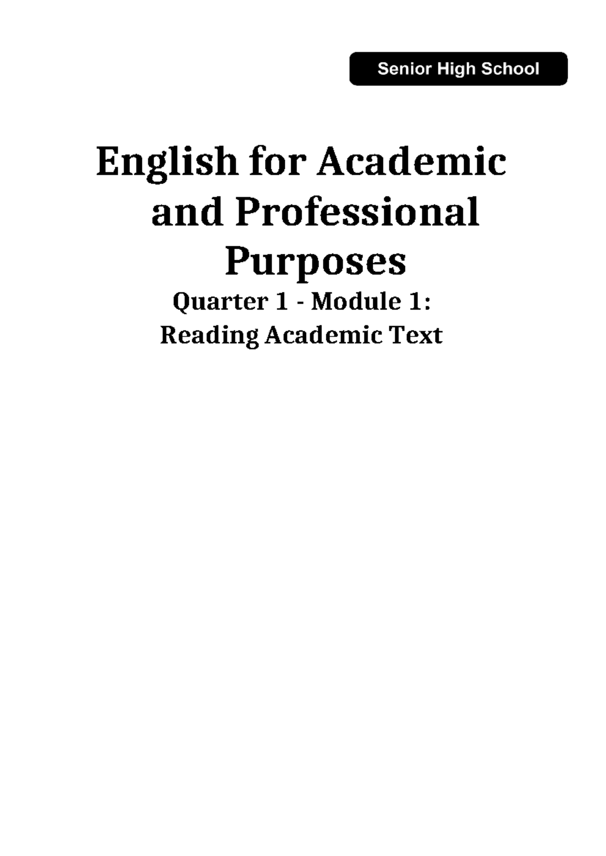 CO_Q1_SHS English for Academic and Professional Purposes - Module 1 ...