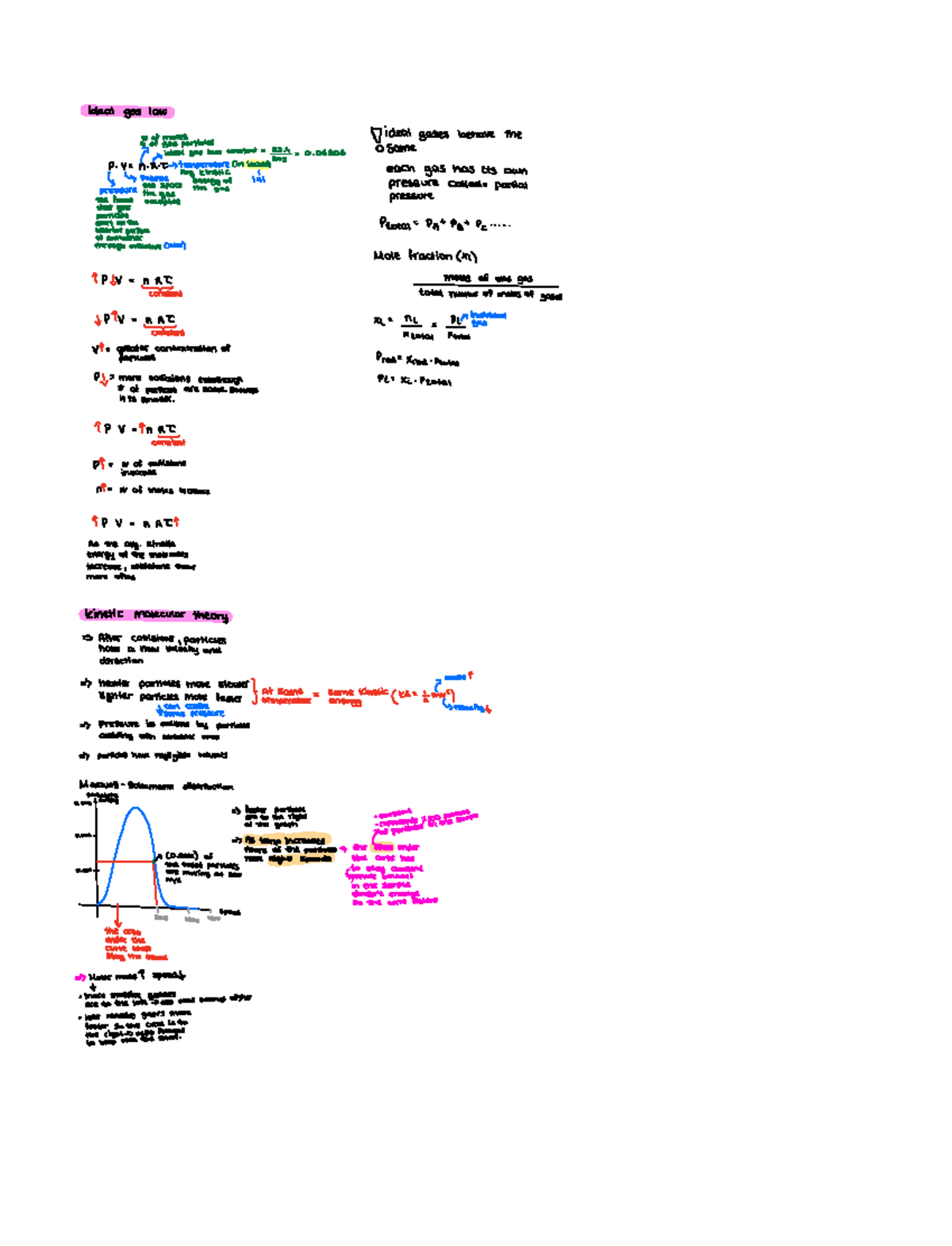 Ideal Gas Laws: Kinetic Theory and Particle Behavior - Studocu