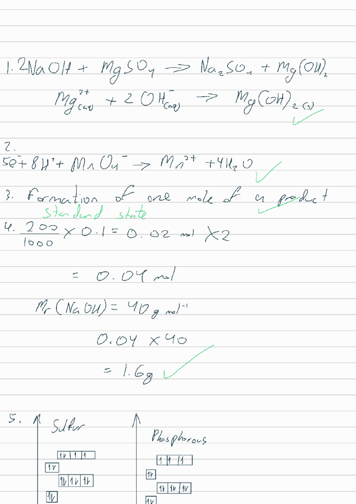 Year 12 Retrieval Practice: Chemical Reactions & Molar Mass - Studocu