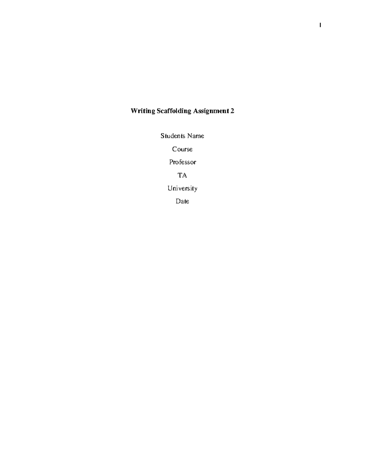 Media History - Scaffolding Assignment 2 - 1 Writing Scaffolding ...