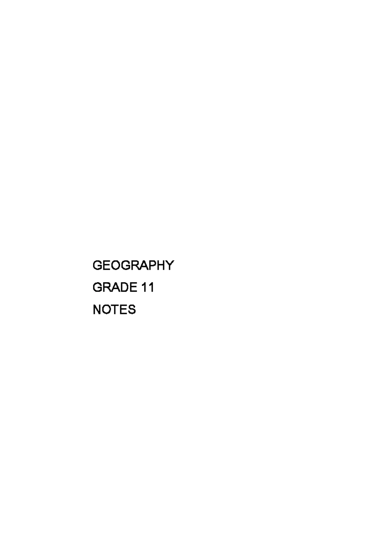 MEMO GEO 11 PRE TEST TERM 3 2024 Geography Gr11 Term 3 Pre test 