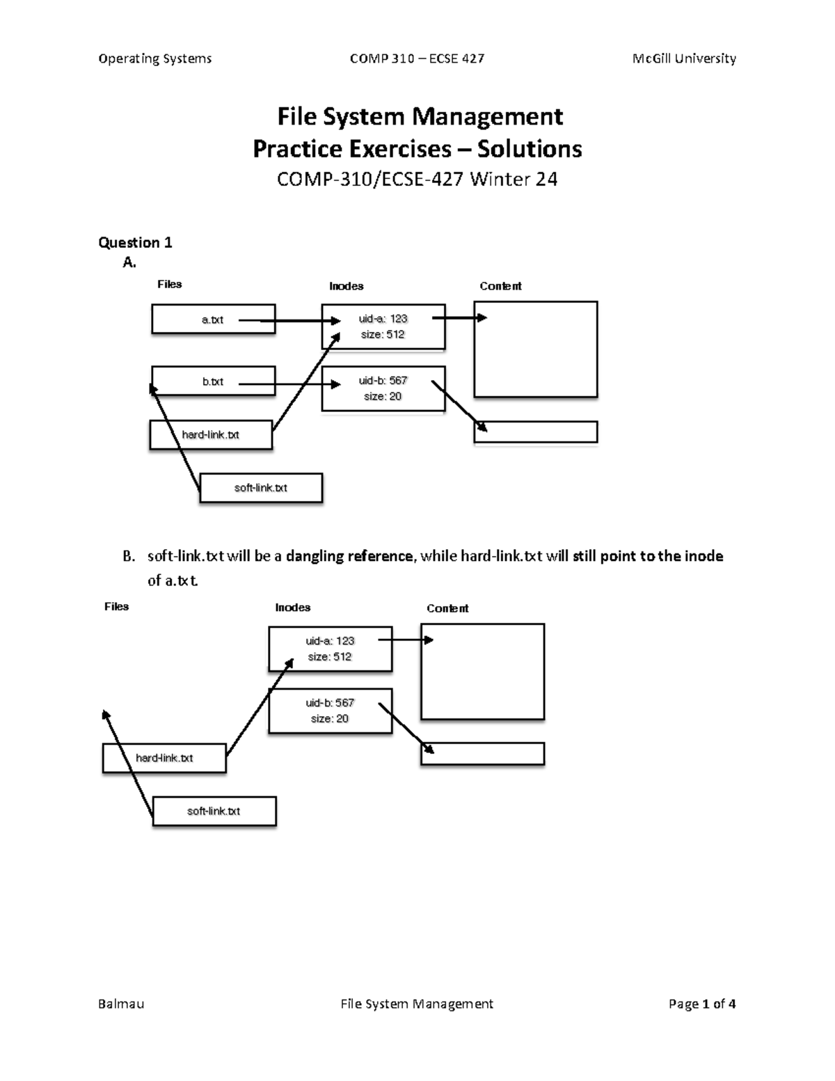 FS Management - Solutions - File System Management Practice Exercises ...