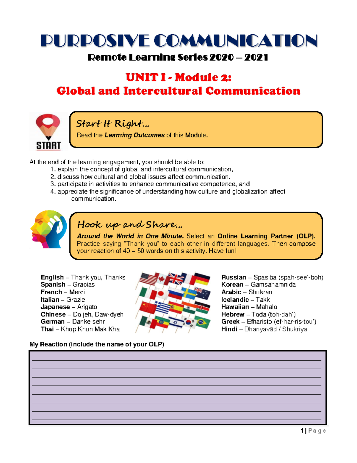 GEPC Module 2: Understanding Global & Intercultural Communication - Studocu