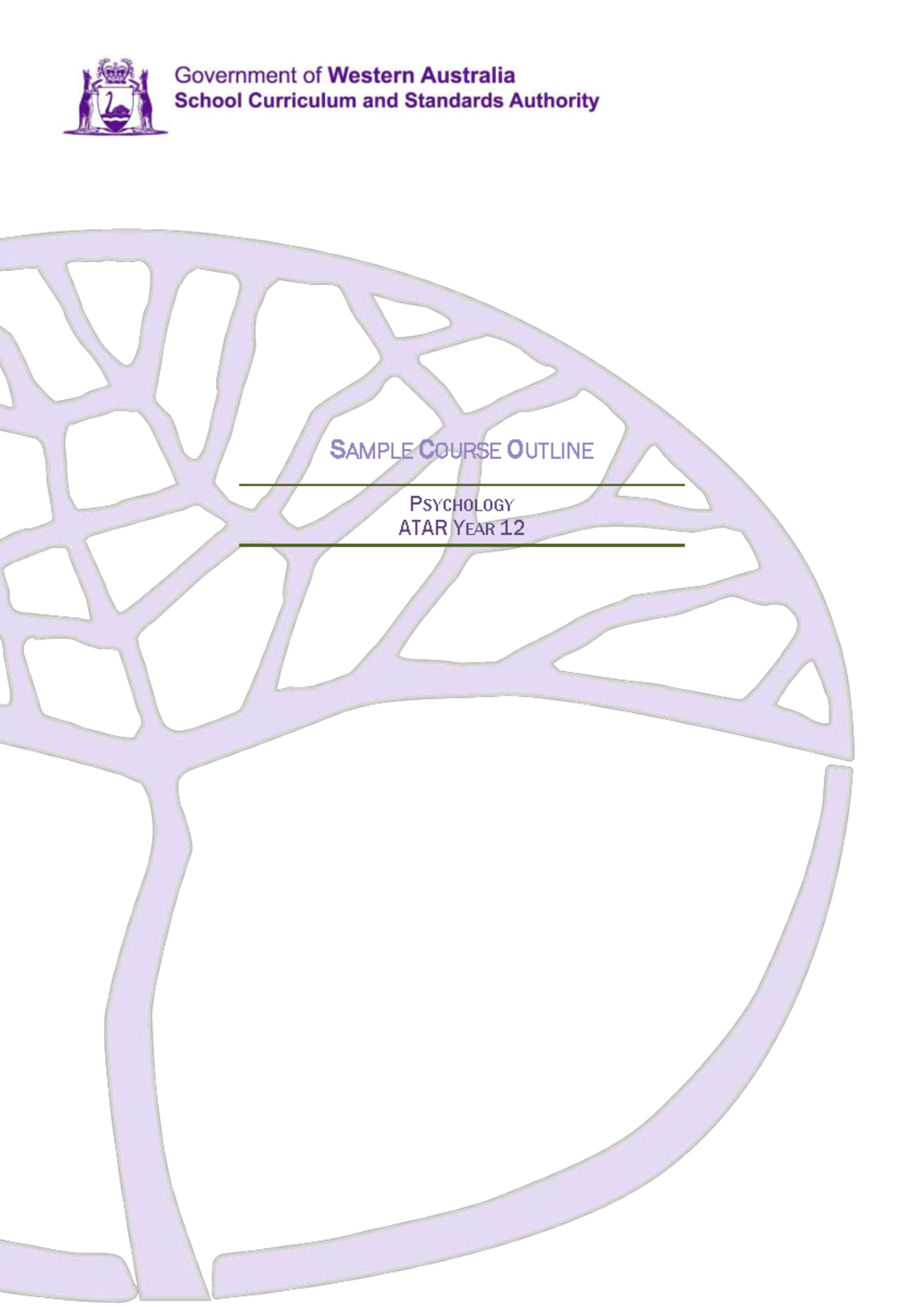Sample Course Outline: Psychology ATAR Year 12 - Studocu