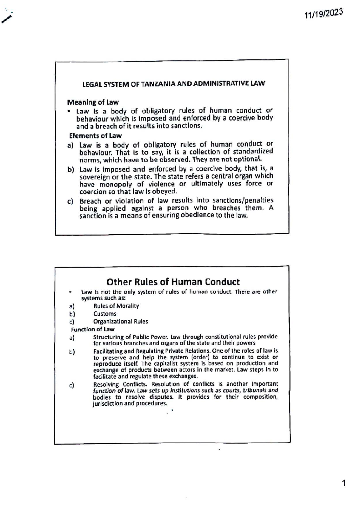 LAB 101: Overview of Legal System and Administrative Law in Tanzania ...