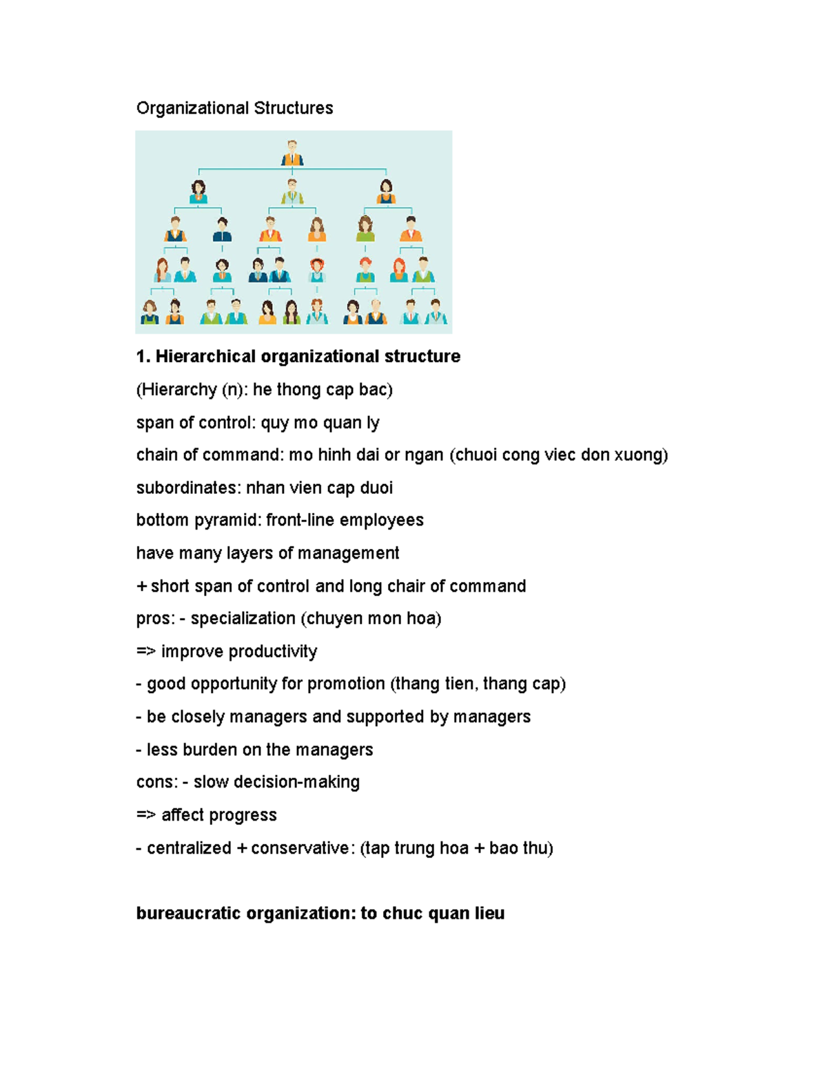 Organization mô hình tổ chức - Organizational Structures Hierarchical ...