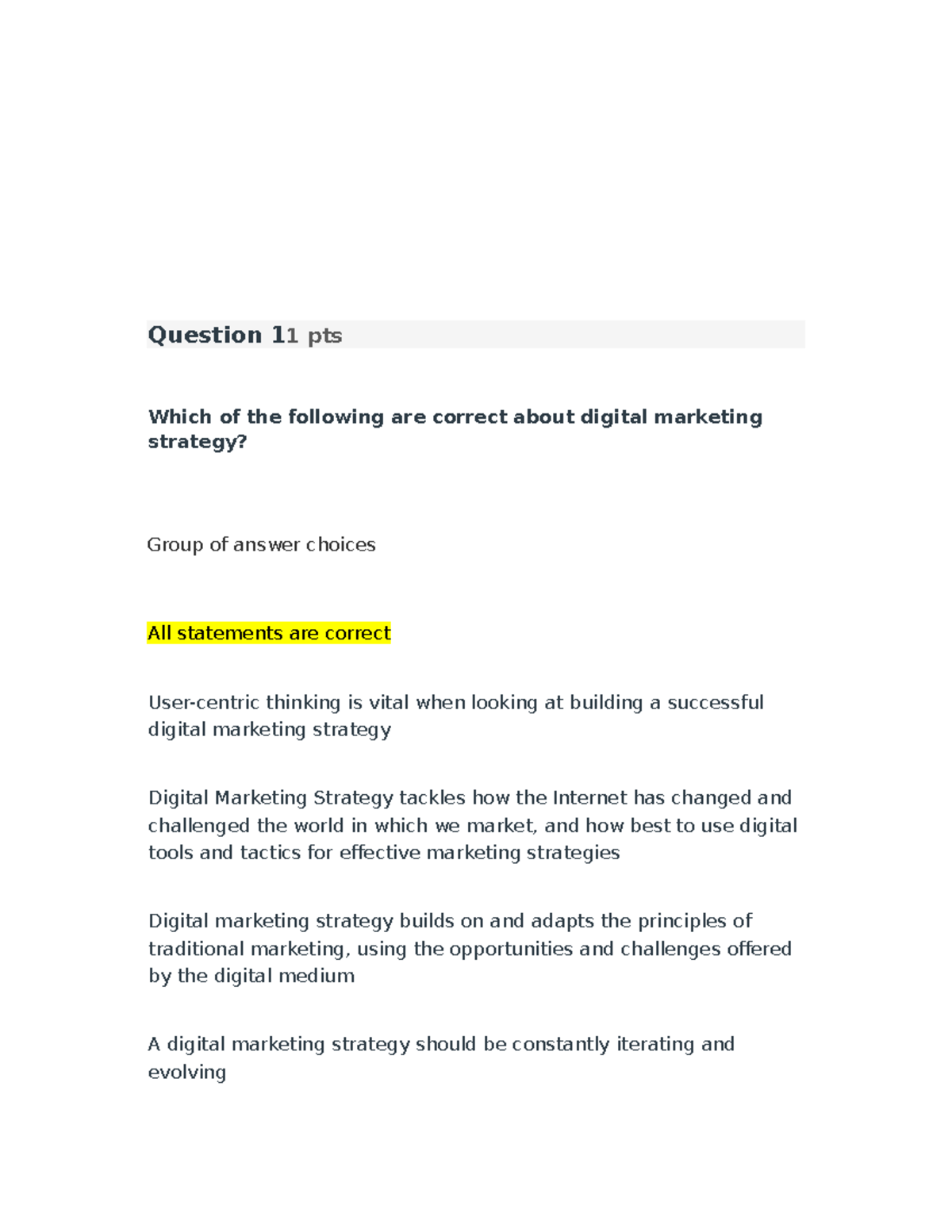 Marketing 101: Final Exam Review and Answer Key - Studocu