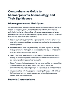 Microbiology - Study Notes & Assignments - Studocu
