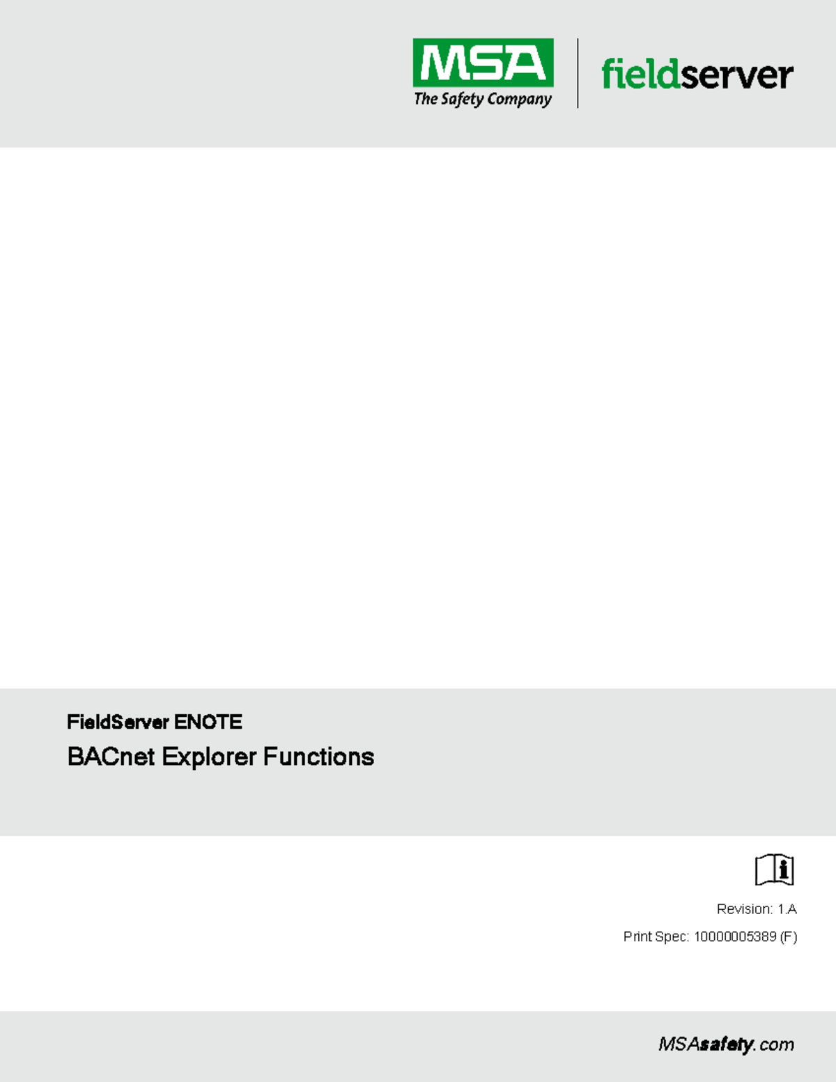 Enote-BACnet Explorer Functions - FieldServer ENOTE BACnet Explorer ...