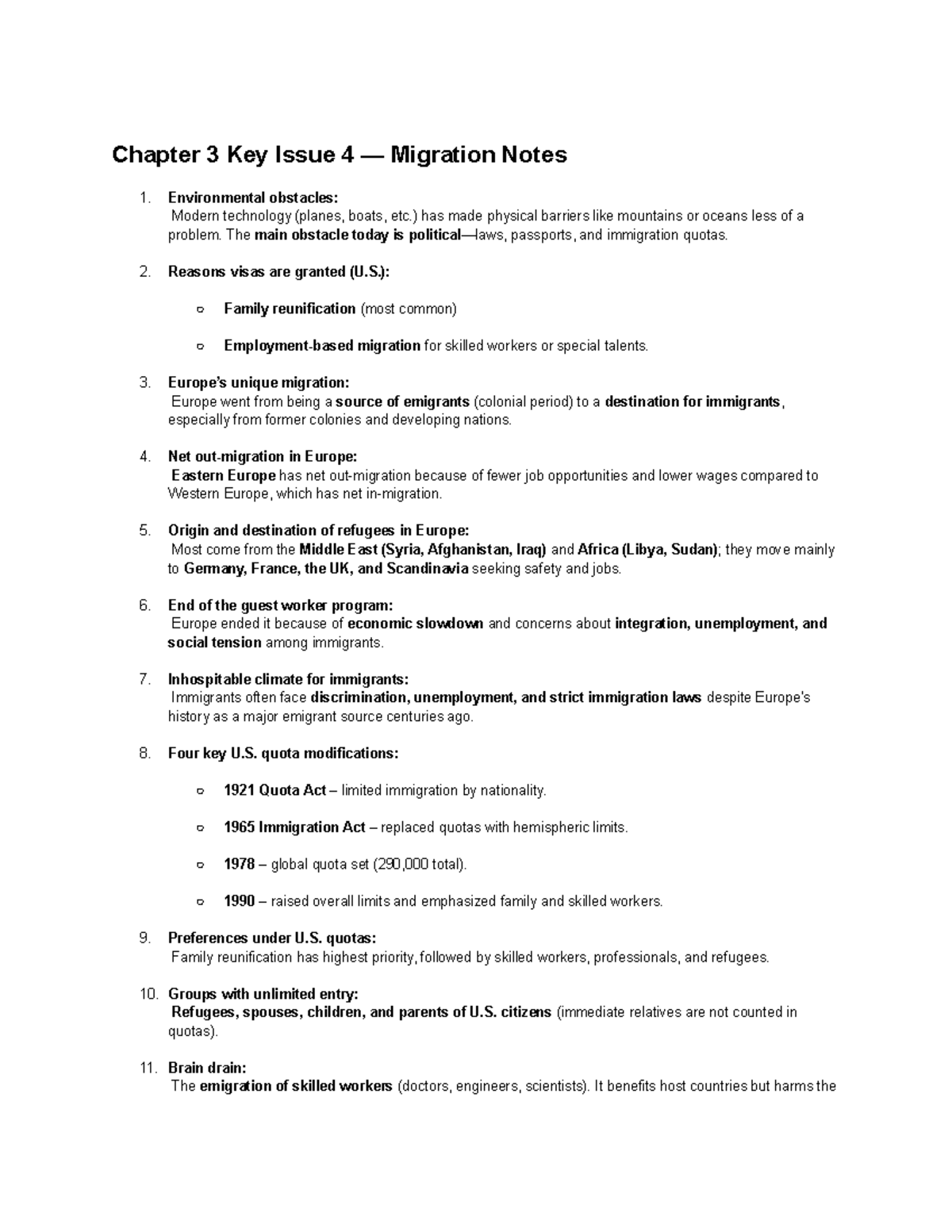 Chapter 3 Key Issue 4: Migration Notes on Modern Challenges and Trends ...