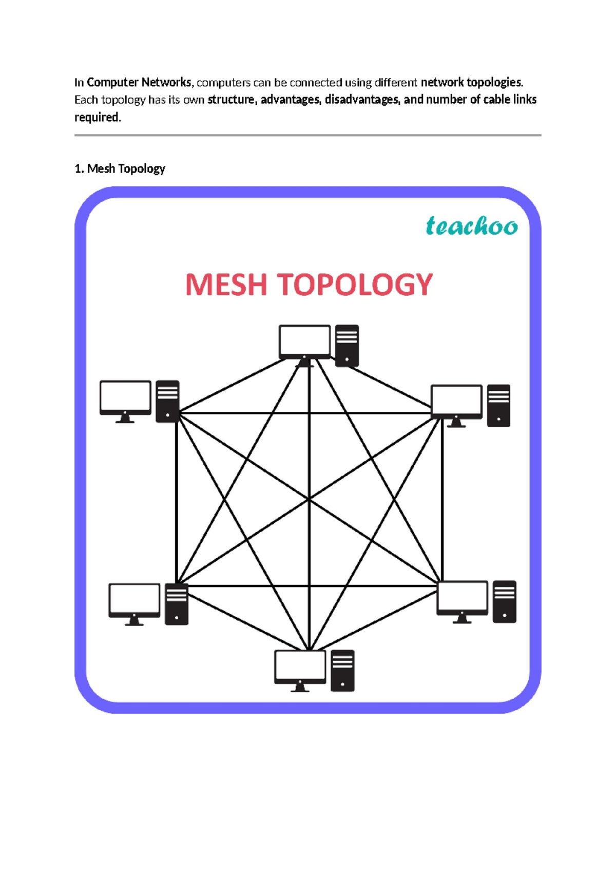 Topology Overview and Bit Stuffing Techniques - Practice - Studocu