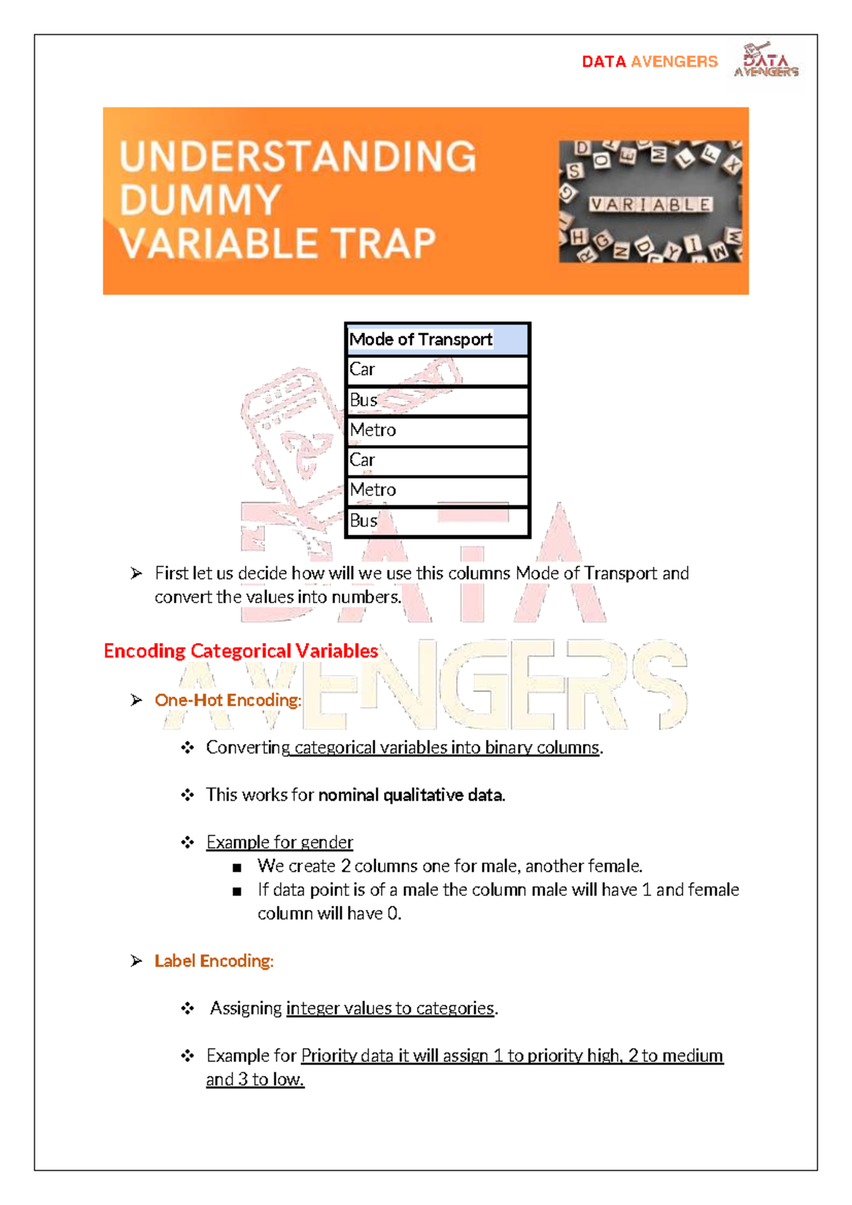 DATA AVENGERS: Understanding the Dummy Variable Trap in Regression ...