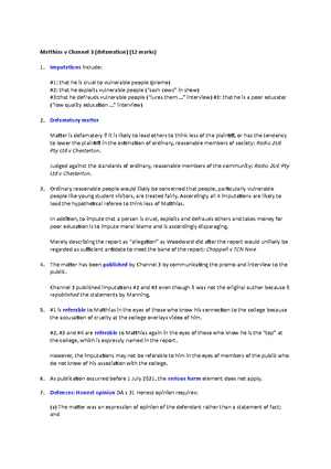 Defamation Law Hypothetical Analysis with ISAAC Method - Quick Guide ...