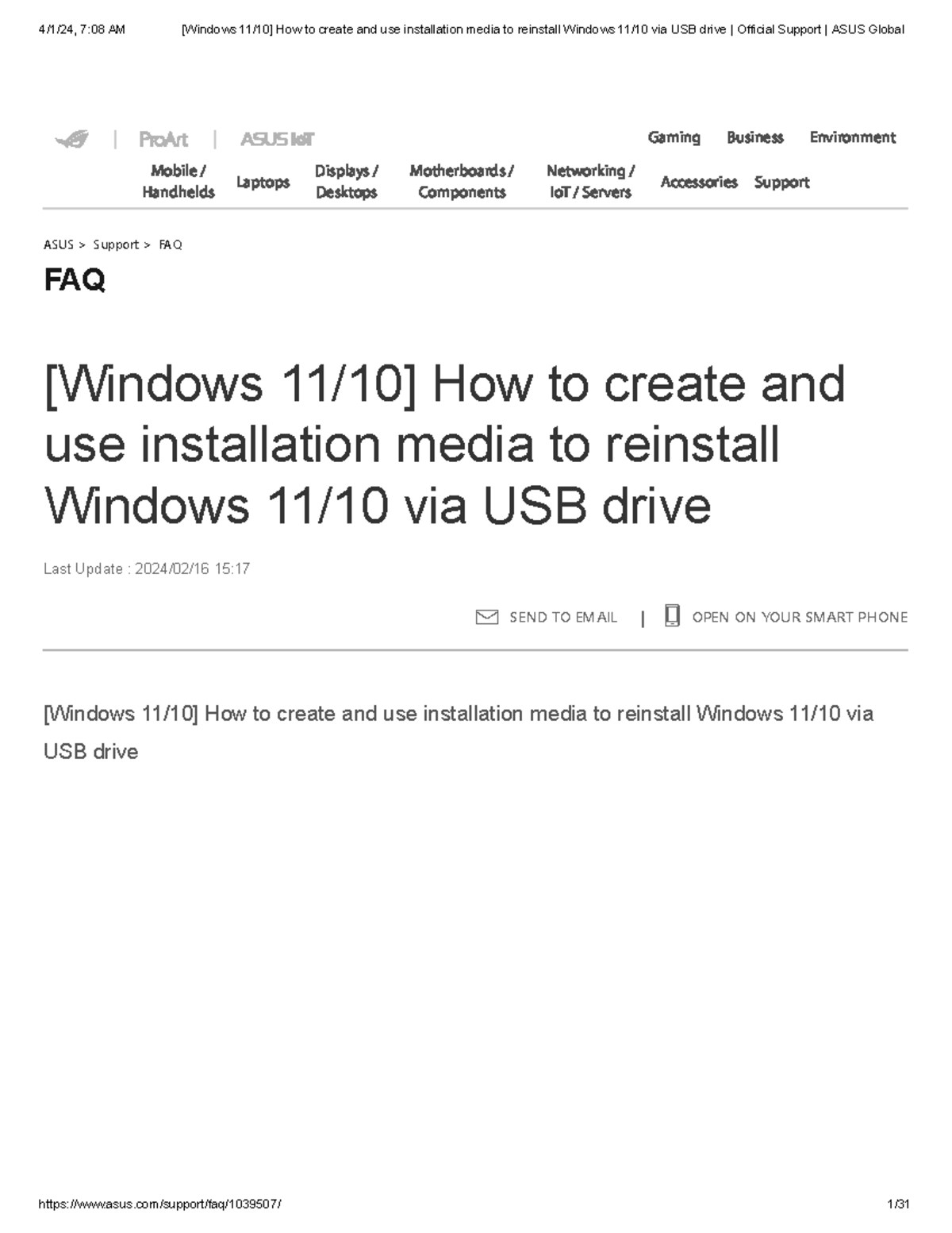 Windows 10 Installation Media Guide via USB Drive for Reinstallation ...