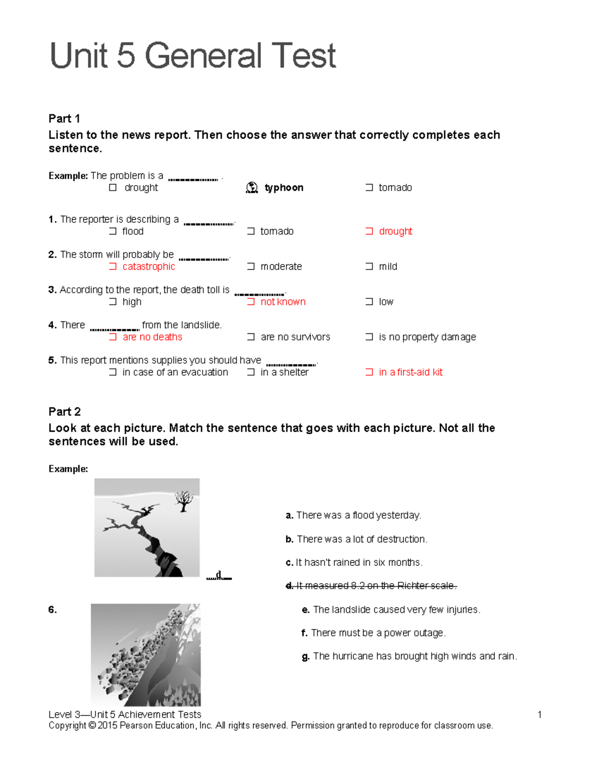 UNIT 5 - General Test for Top Notch 3 - Studocu