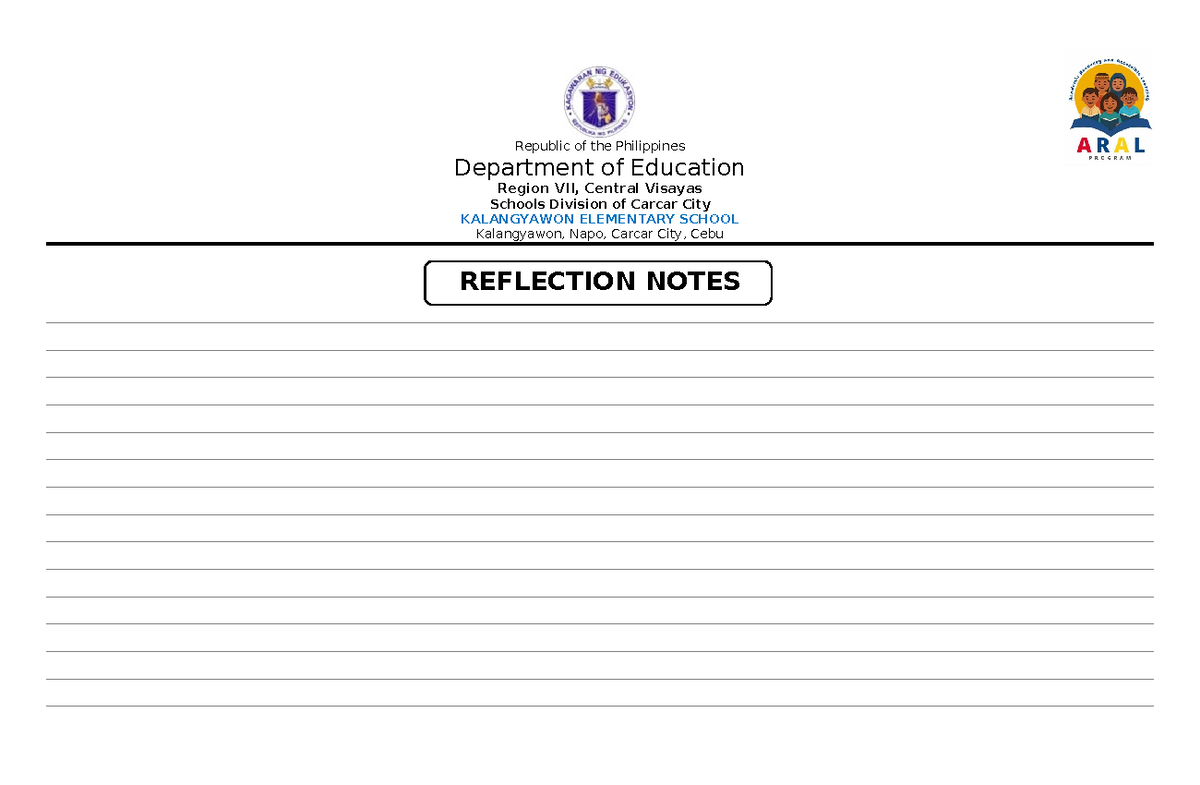 Reflection Notes - assfdsgfdh - Integrating Elements and Principles of ...