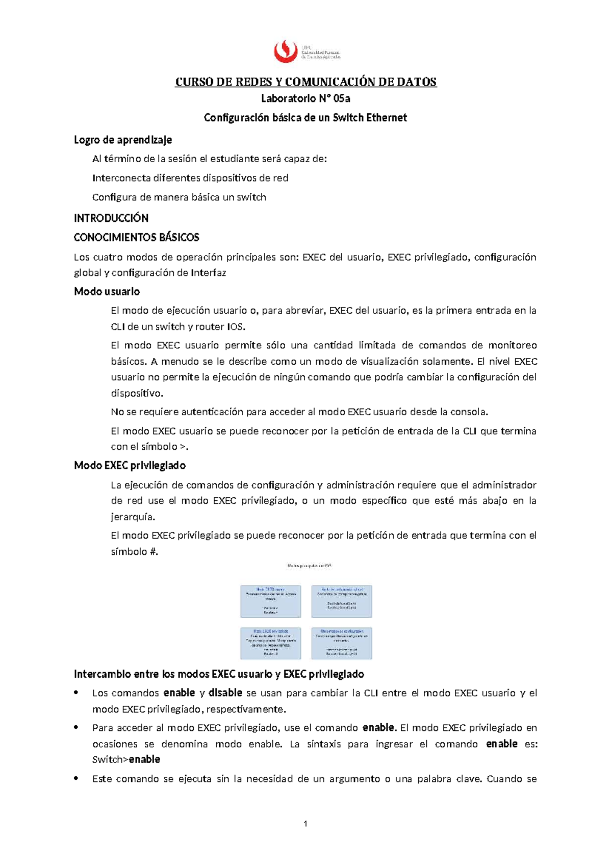 Laboratorio Nº 05: Configuración de Switches y VLANs en Redes y ...