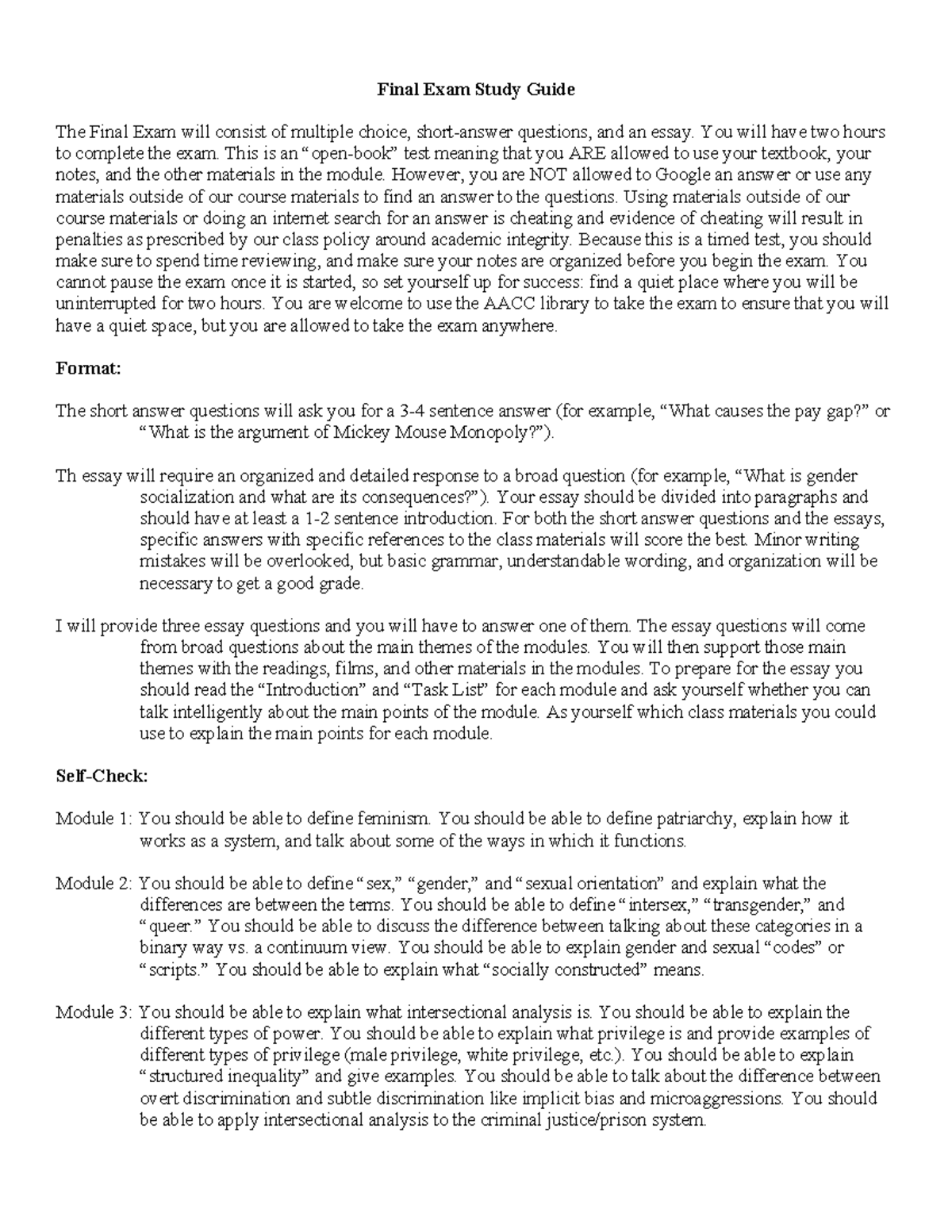 Final Exam Study Guide for Spring 22: Key Concepts & Tips - Studocu
