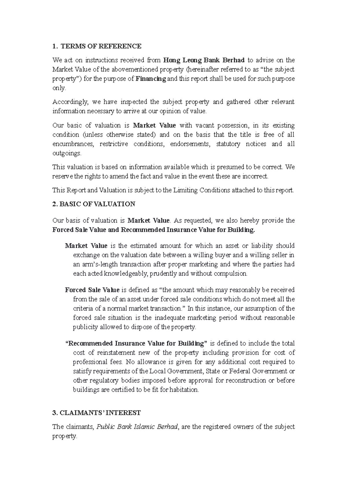 Property Valuation Report for Jweeyuwa: Market Value Analysis - Studocu