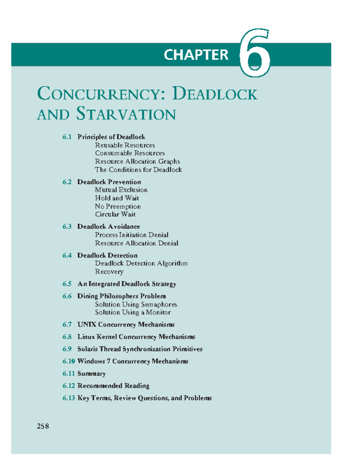 Concurrency Management: Deadlock and Starvation in CS 101 Chapter Notes ...