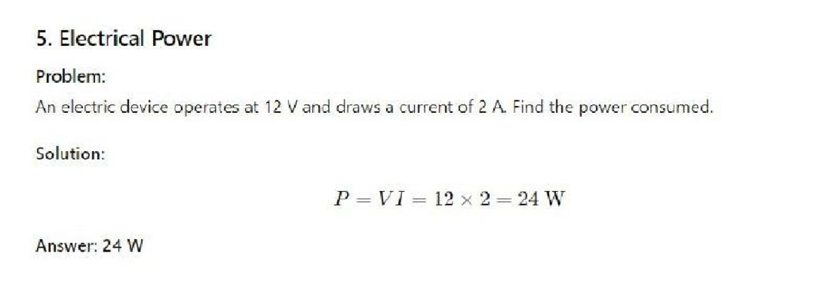 26 01 28 18 54 10 - solving - PHYSICS - 5. Electrical Power Problem: An ...