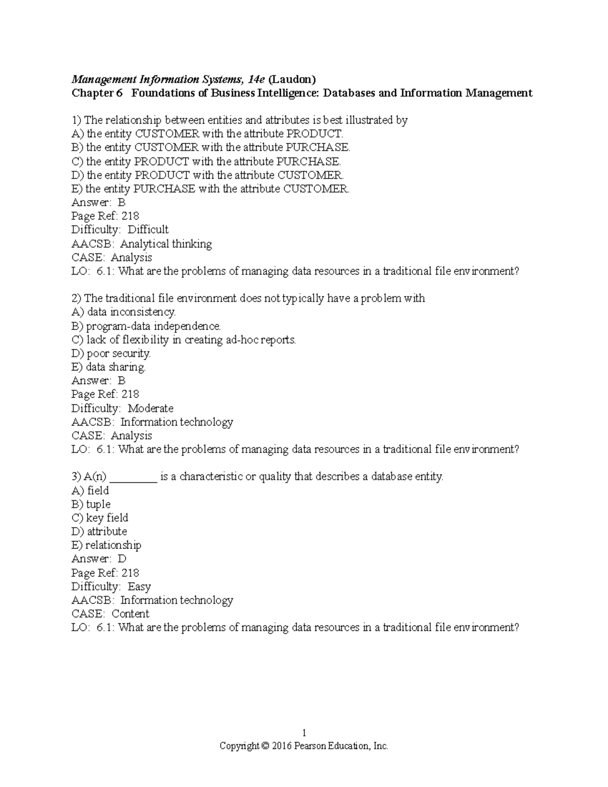 Chapter+8 - test bank for mid-term - Management Information Systems ...