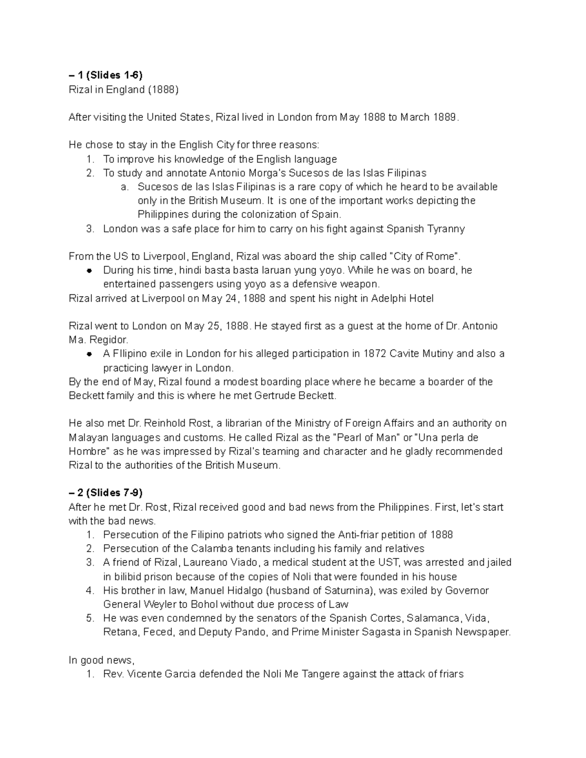 Rizal's Journey in England and Paris - Historical Insights and ...