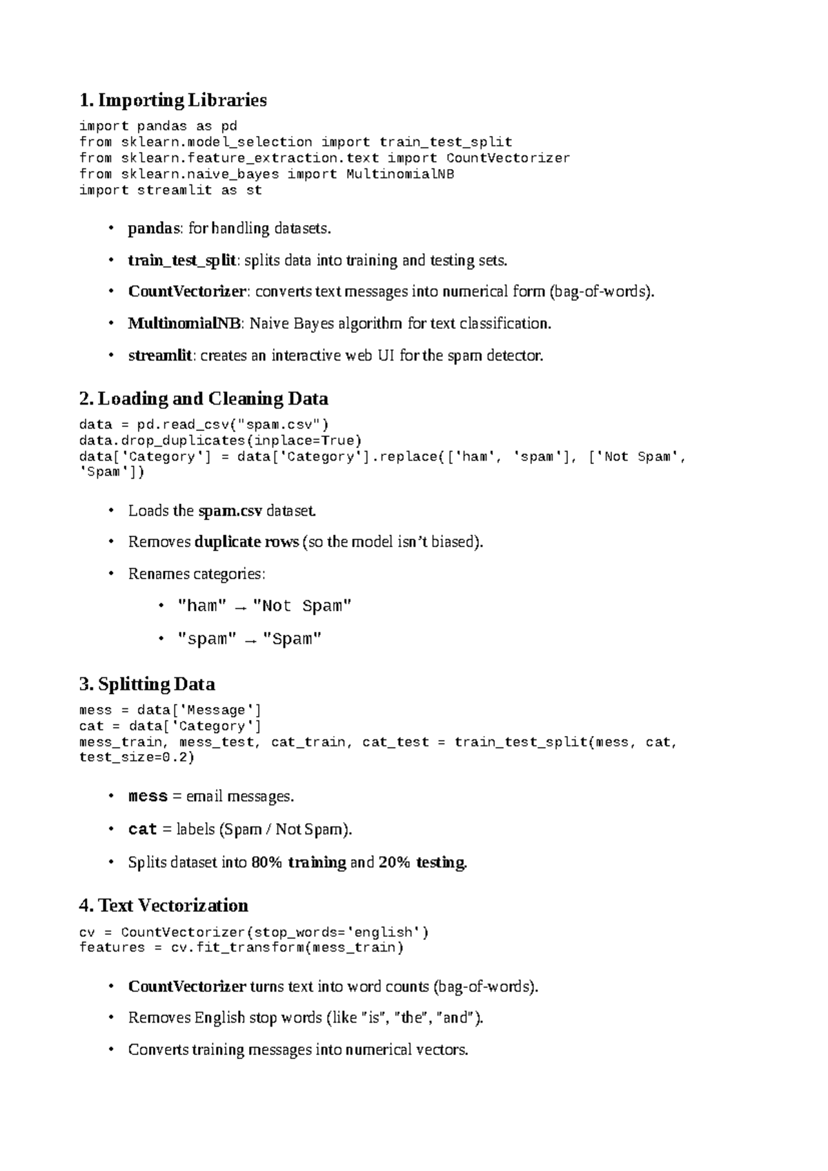 CS101: Spam Detection with Python - Code Implementation Guide - Studocu