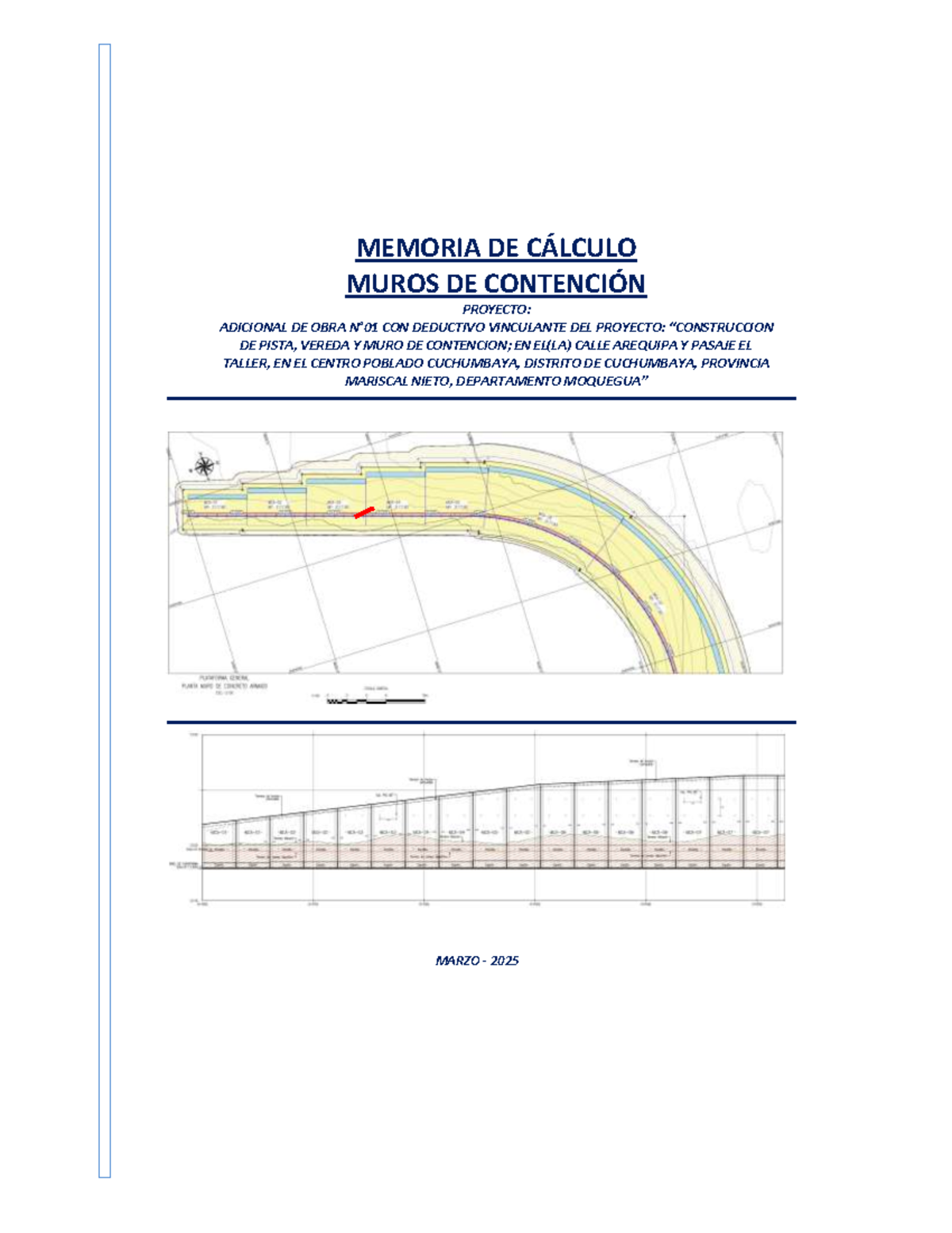 Memoria de Cálculo de Muros de Contención para Proyecto de Construcción 01 - Document Preview
