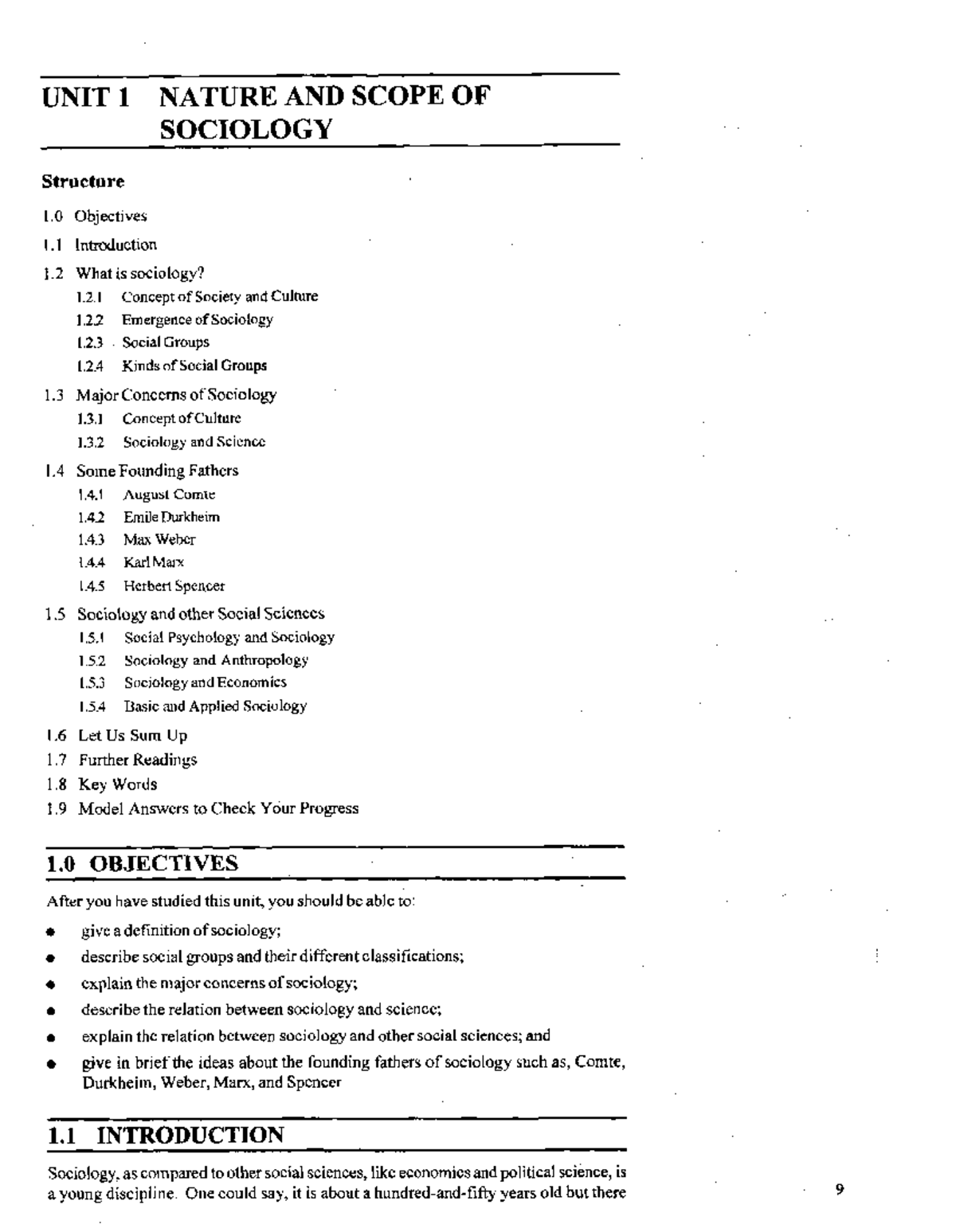 Nature and Scope of Sociology (IGNOU) - Detailed Study Guide - Studocu