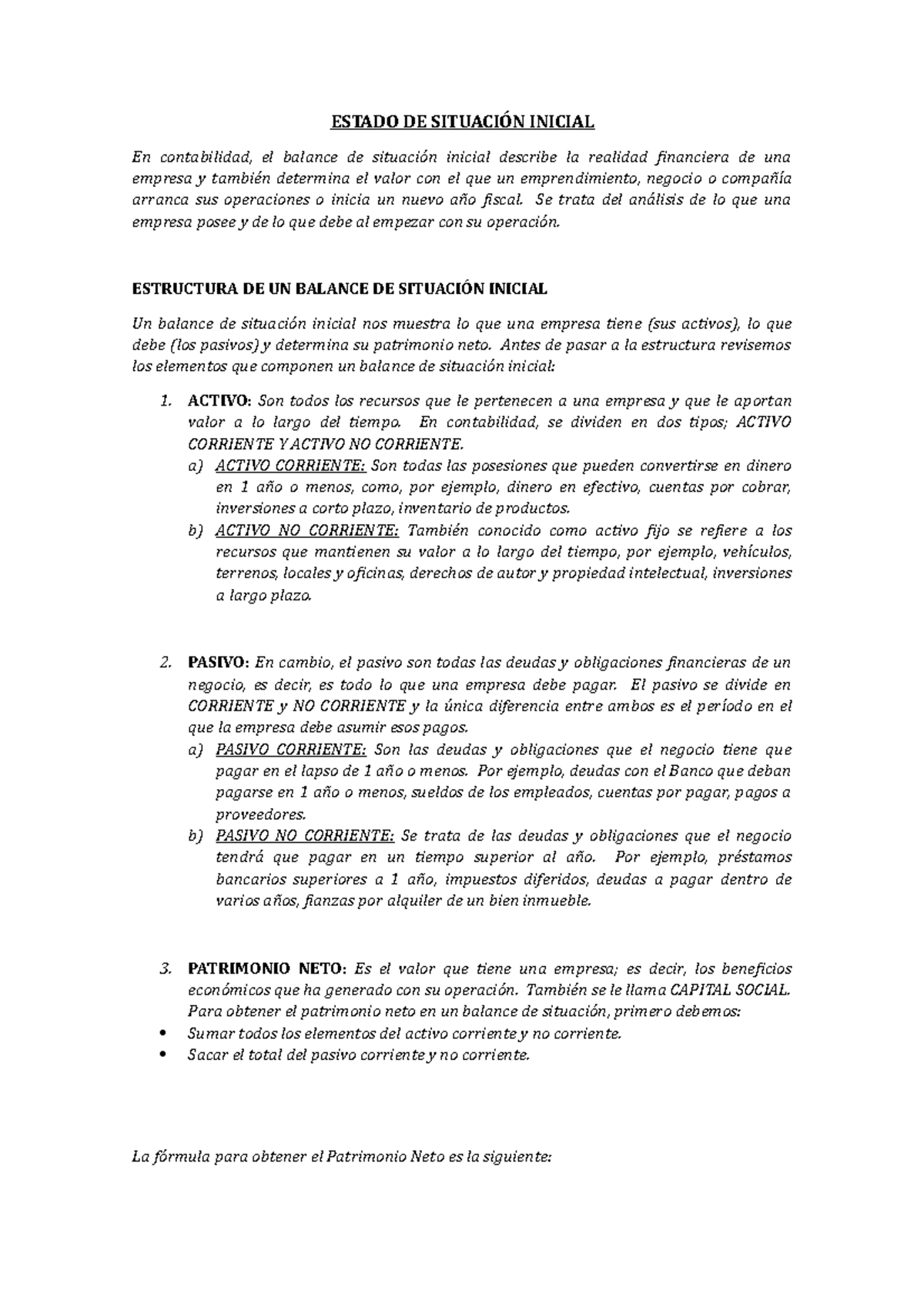 Estado de Situación Inicial en Contabilidad 2023: Estructura y ...