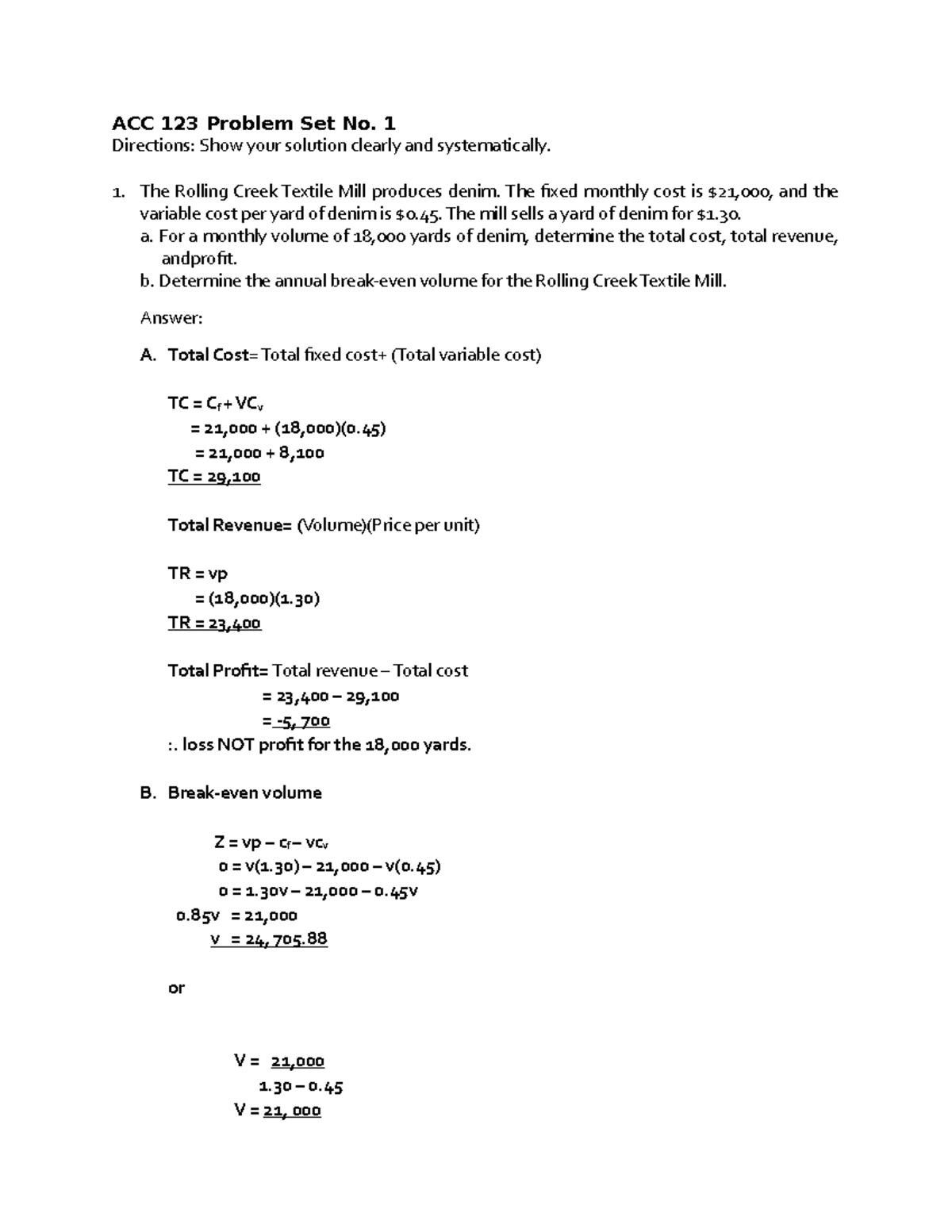 Problem SET NO.1 - Accountancy - Studocu