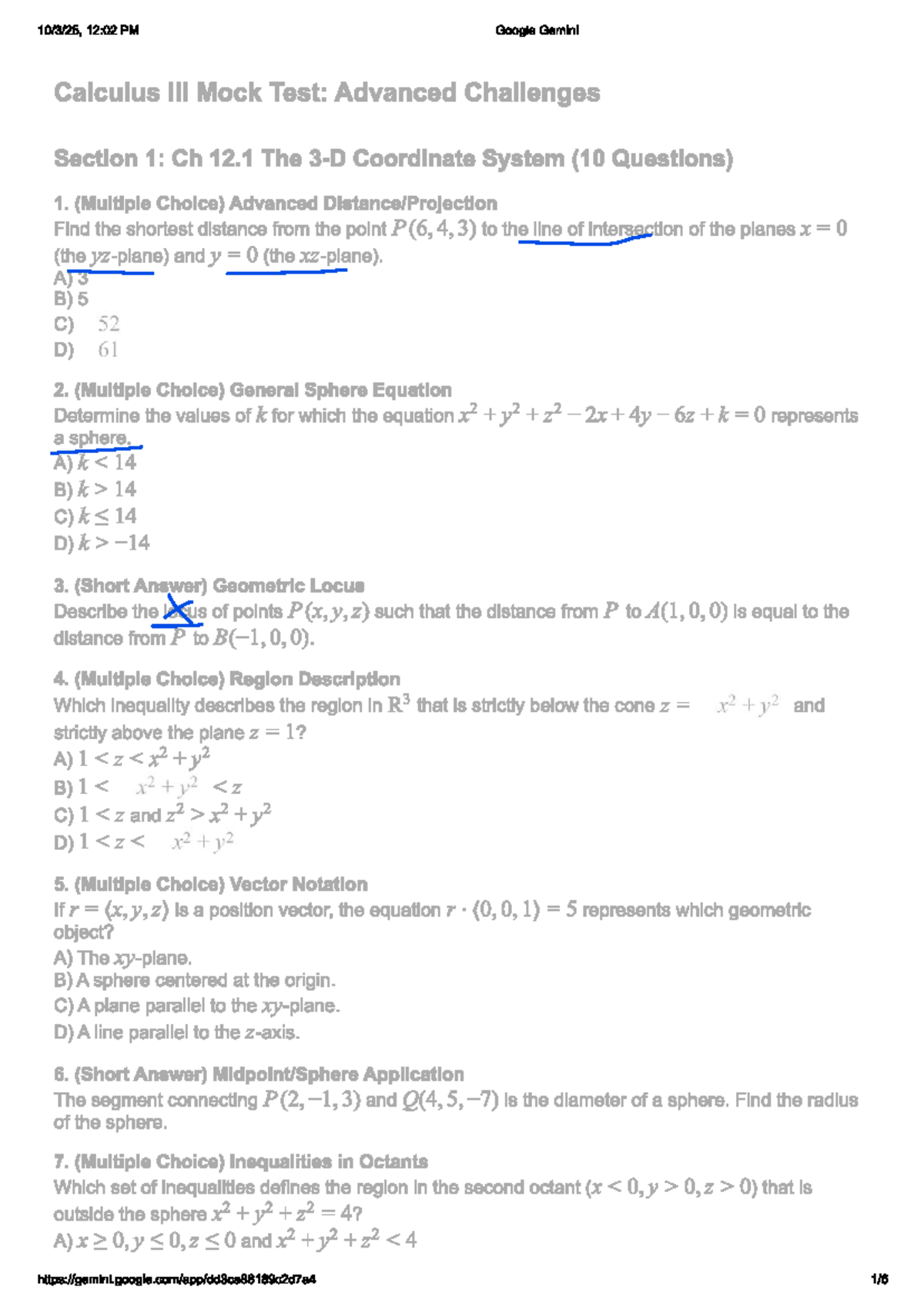 MATV102 Final Mock Test: Advanced Calculus Challenges - Studocu