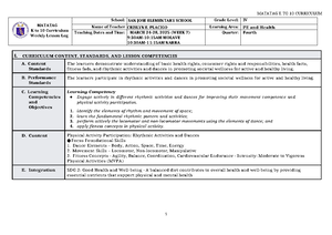 DLL Mapeh 5 Q4 W6 - ready to print - GRADES 1 to 12 DAILY LESSON LOG ...