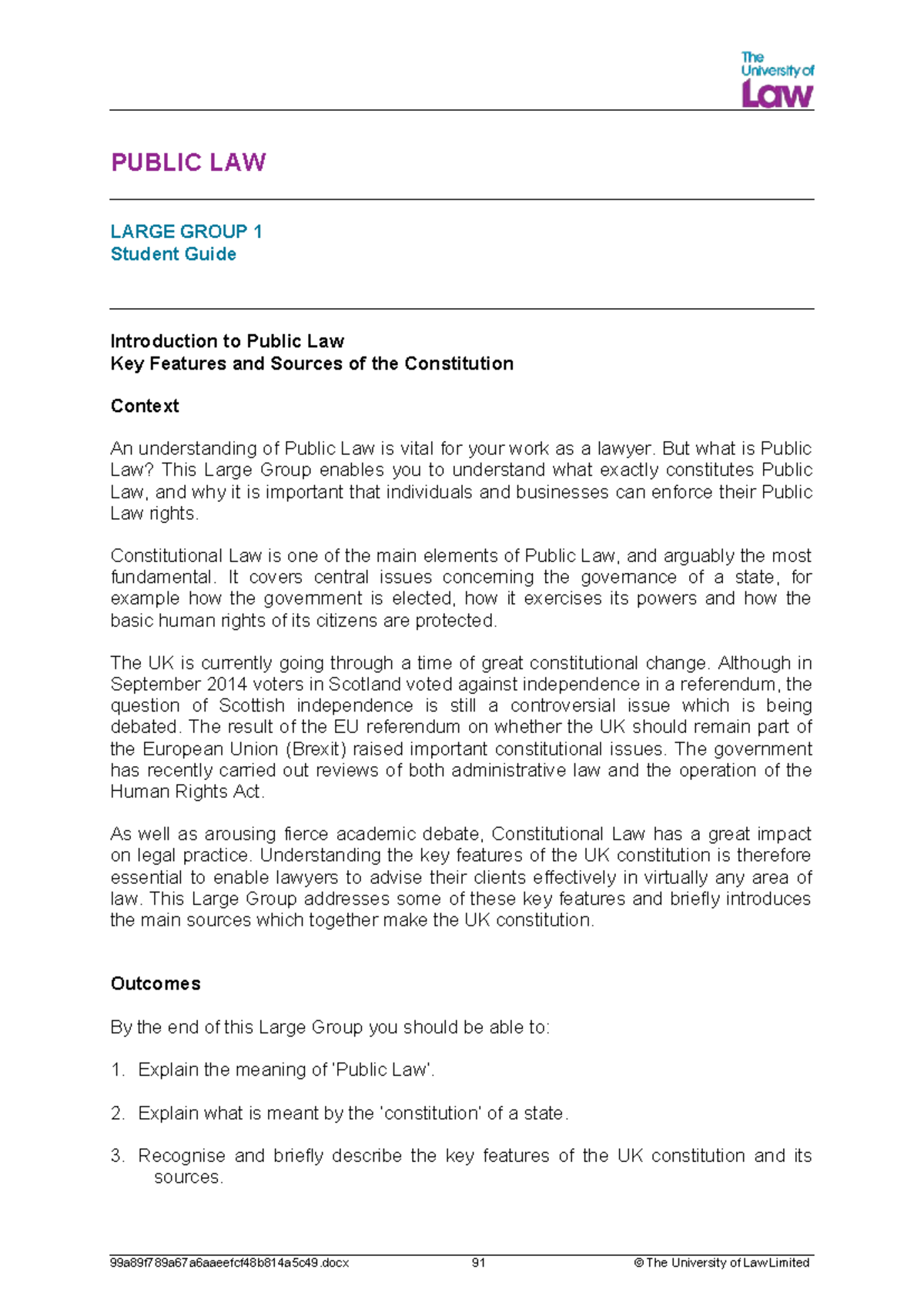 2425 pub lg01 ce01 student guide 1 - PUBLIC LAW LARGE GROUP 1 Student ...