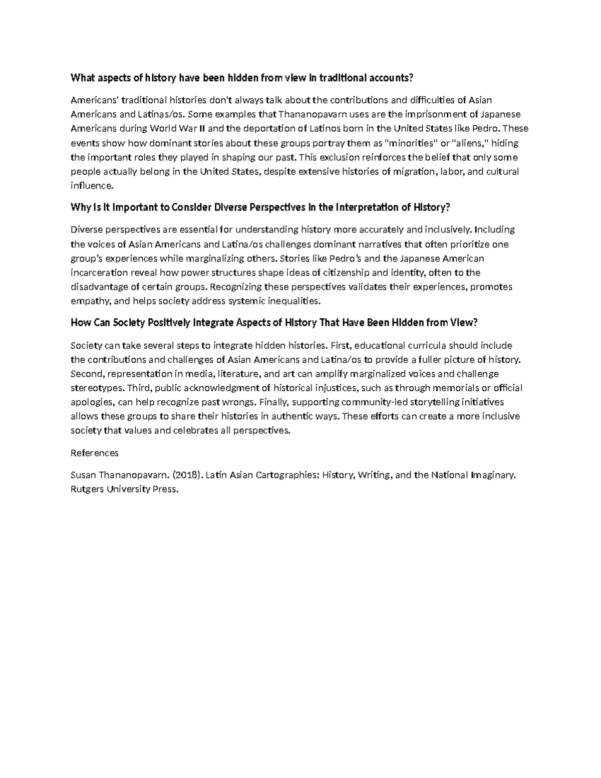 2-1 Discussion Diverse Perspectives - What aspects of history have been ...