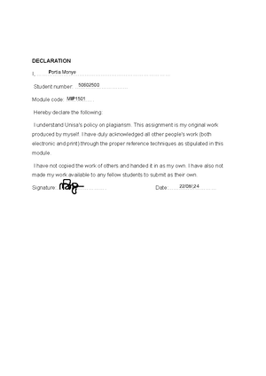 TPN2602 Assignment 01 2024: Student Declaration and Teaching Philosophy ...