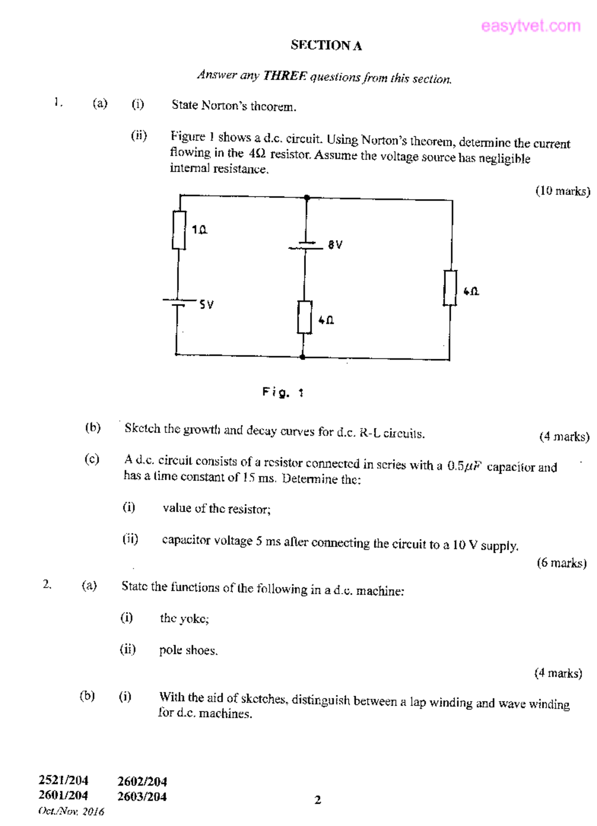 CCT D.C. Circuit Analysis and Electrical Machine Theorems Notes - Studocu