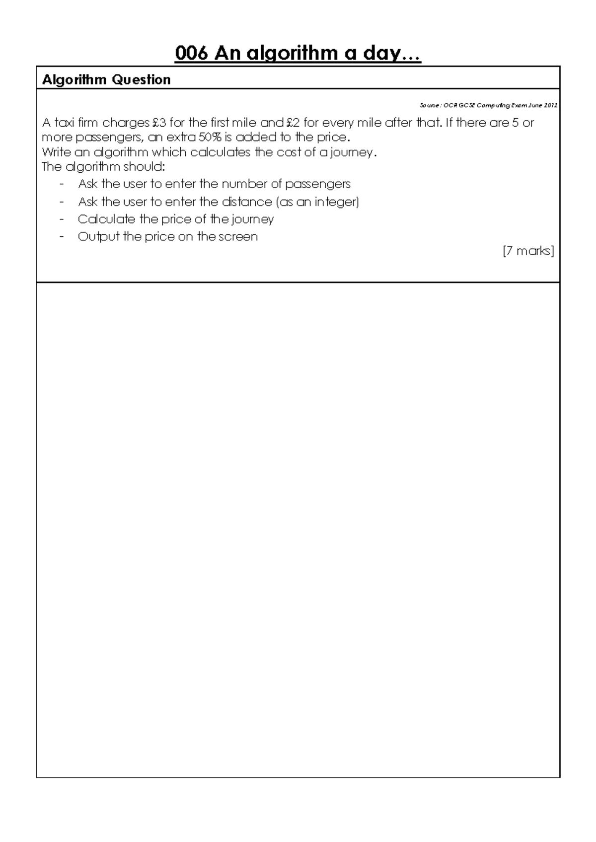 001 An algorithm a day - Notes - 001 An algorithm a day... Algorithm ...