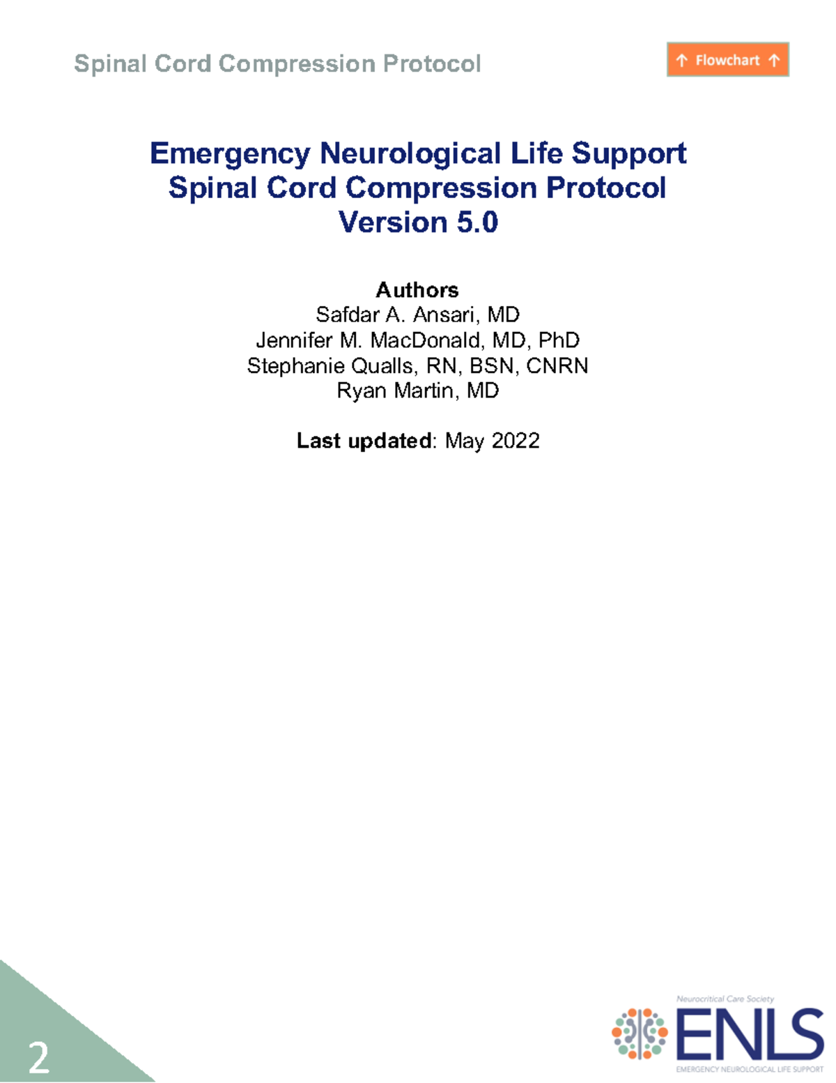 ENLS 5.0 Protocol - SCC - Material de ayuda - Emergency Neurological ...