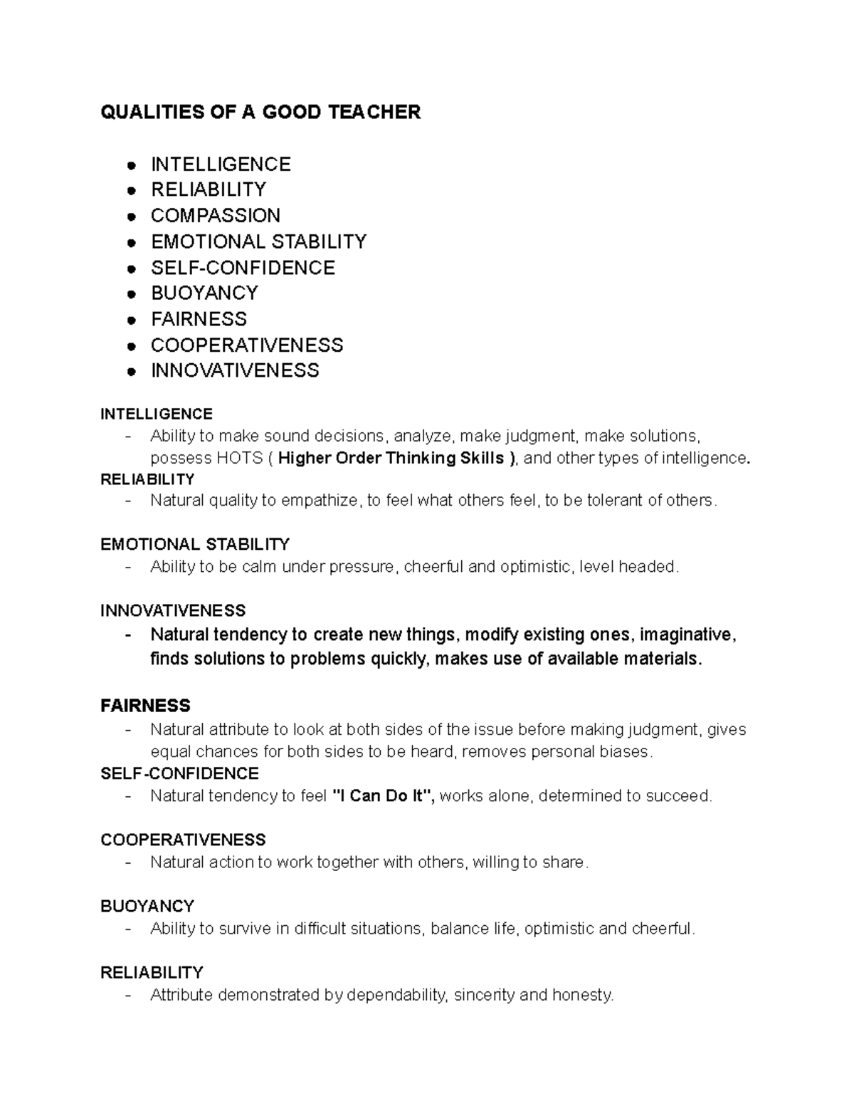 PROF-ED - Reviewer on Magna Carta: Qualities & Legal Bases for Teachers ...
