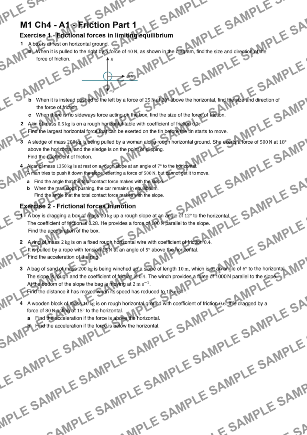 Friction_Sample_Lesson.pdf - PLE SAMP M1 Ch4 Friction Part 1 SAMPLE ...