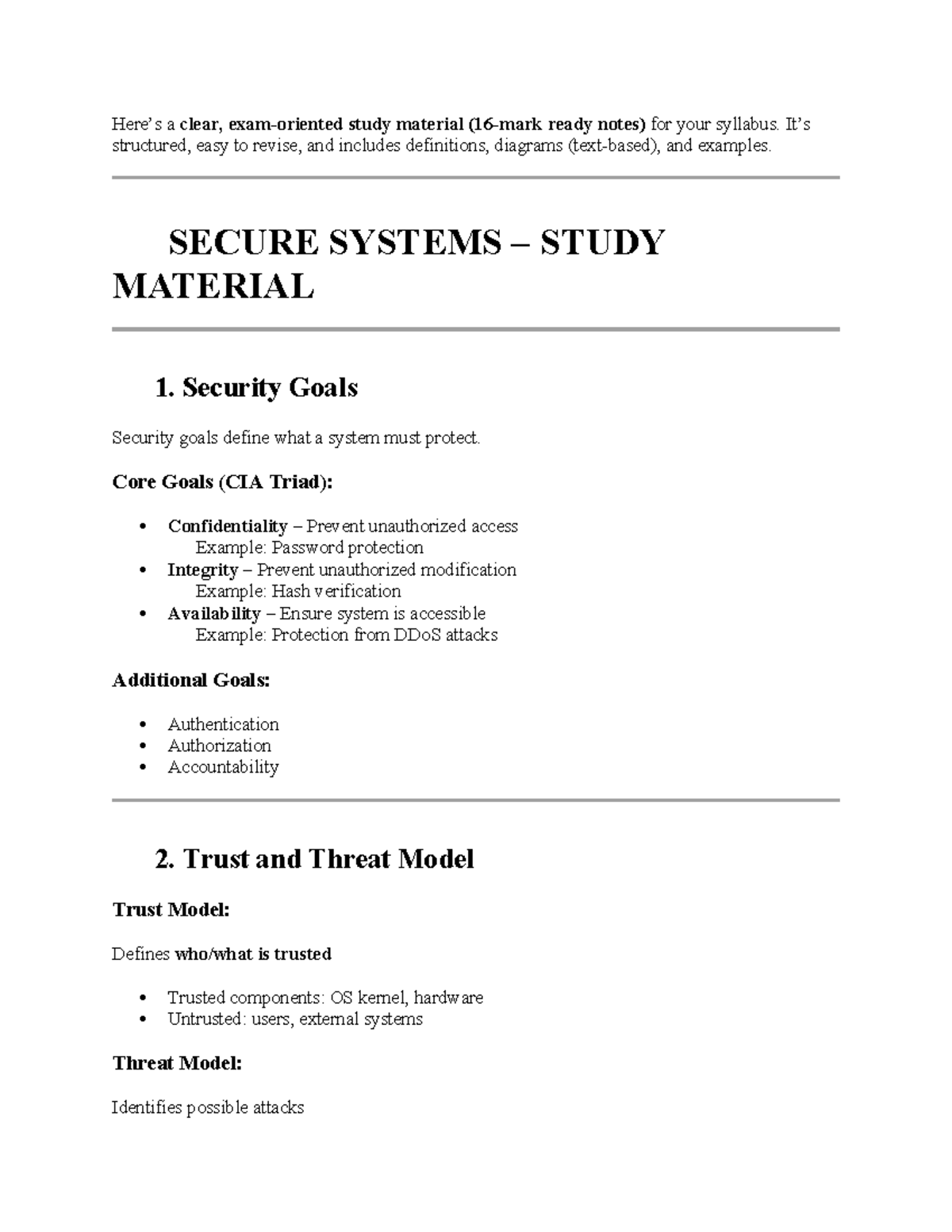 SECURE SYSTEMS STUDY MATERIAL - UNIT 4 NOTES - Studocu
