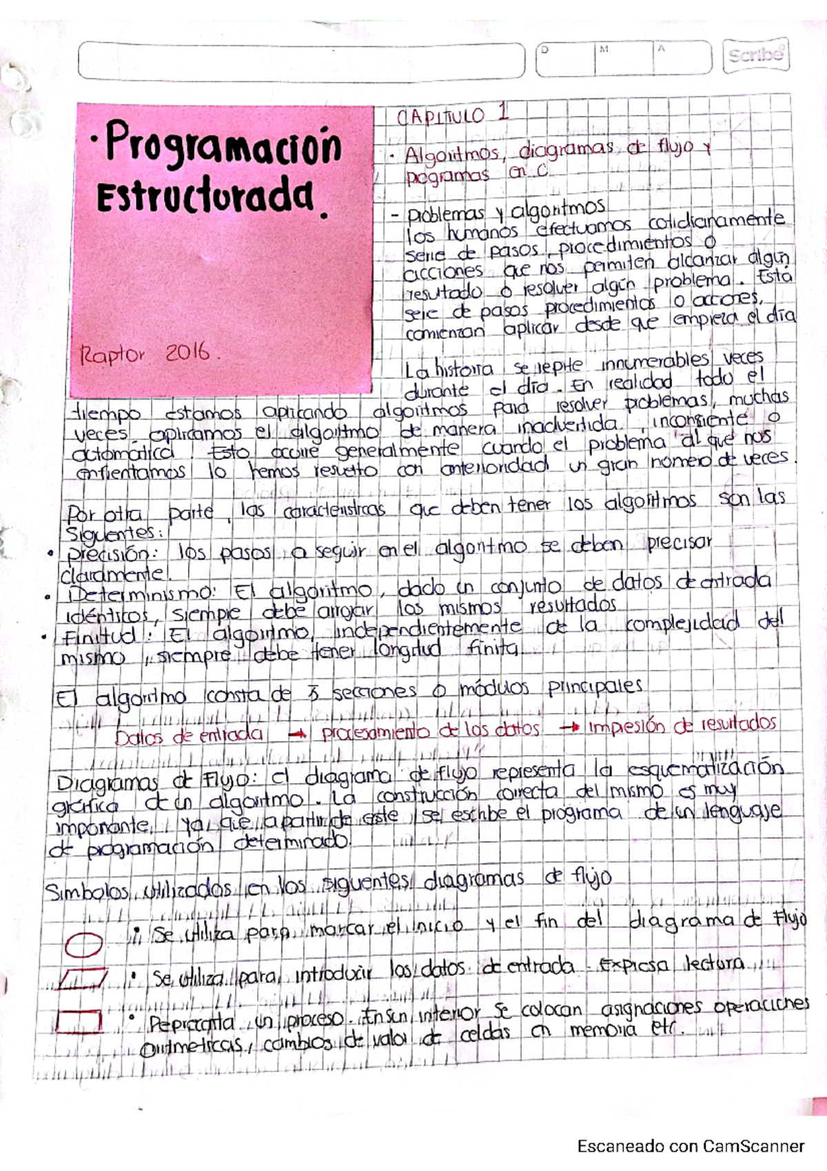 F1 Resumen Algoritmo - FEEFF - A Scribe CAPITULO 1 Programacion ...