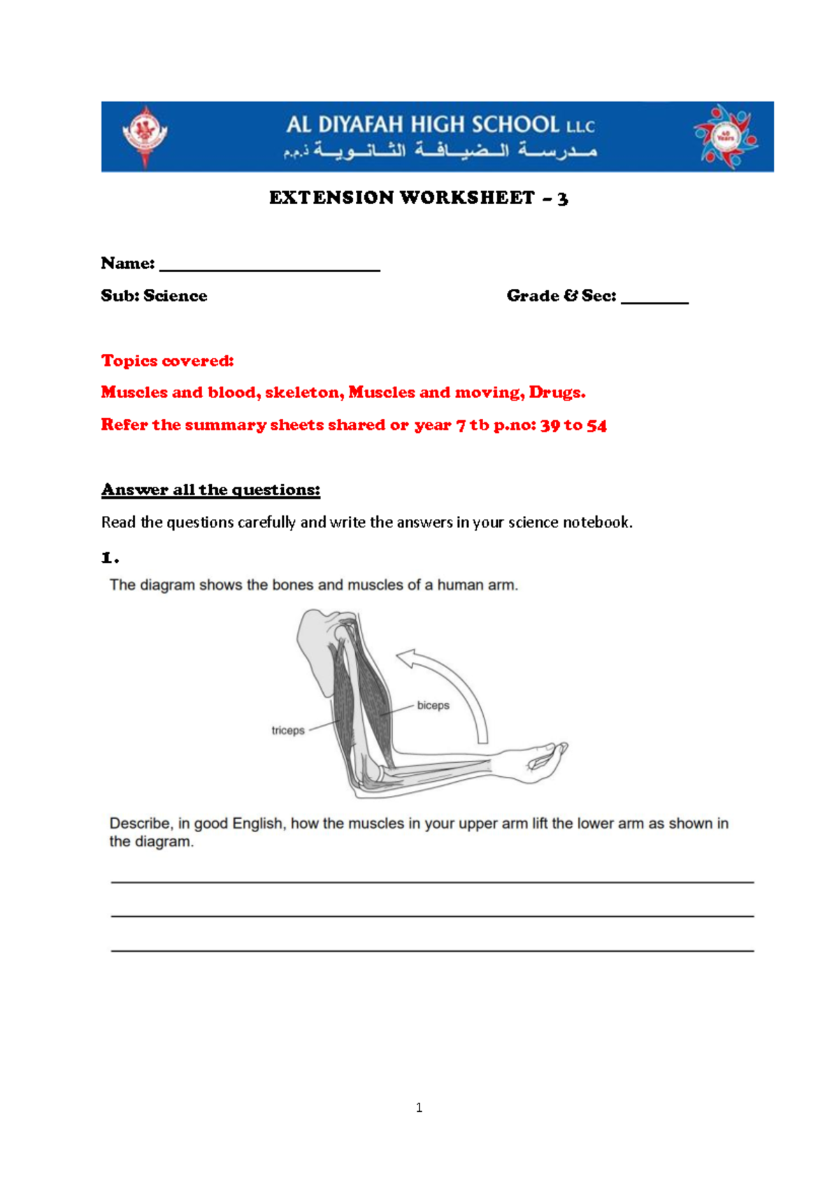 Sci holiday hw - important - IGCSE Bio past papers edexcel 4bi1 ...