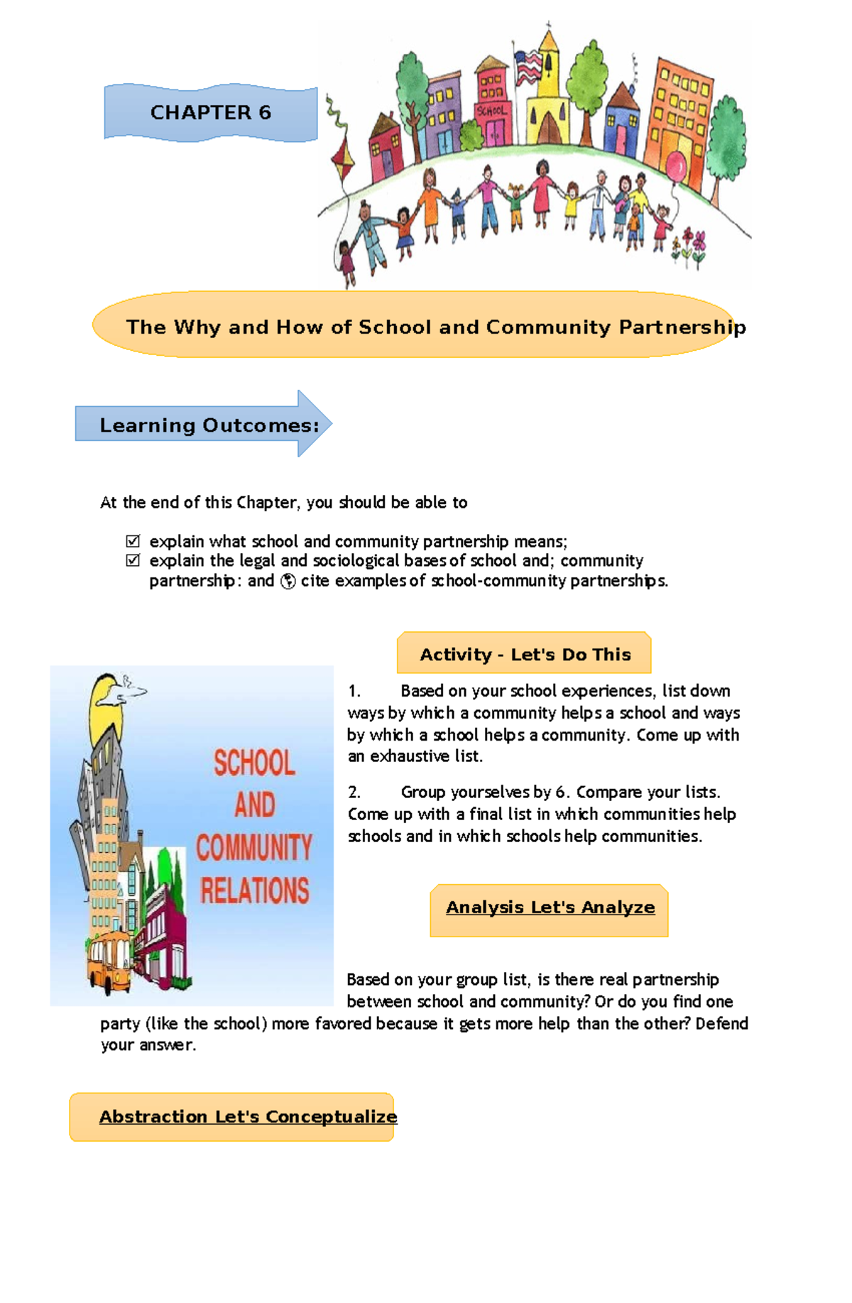 Chapter 6: School and Community Partnership - EDUC3 Insights and ...