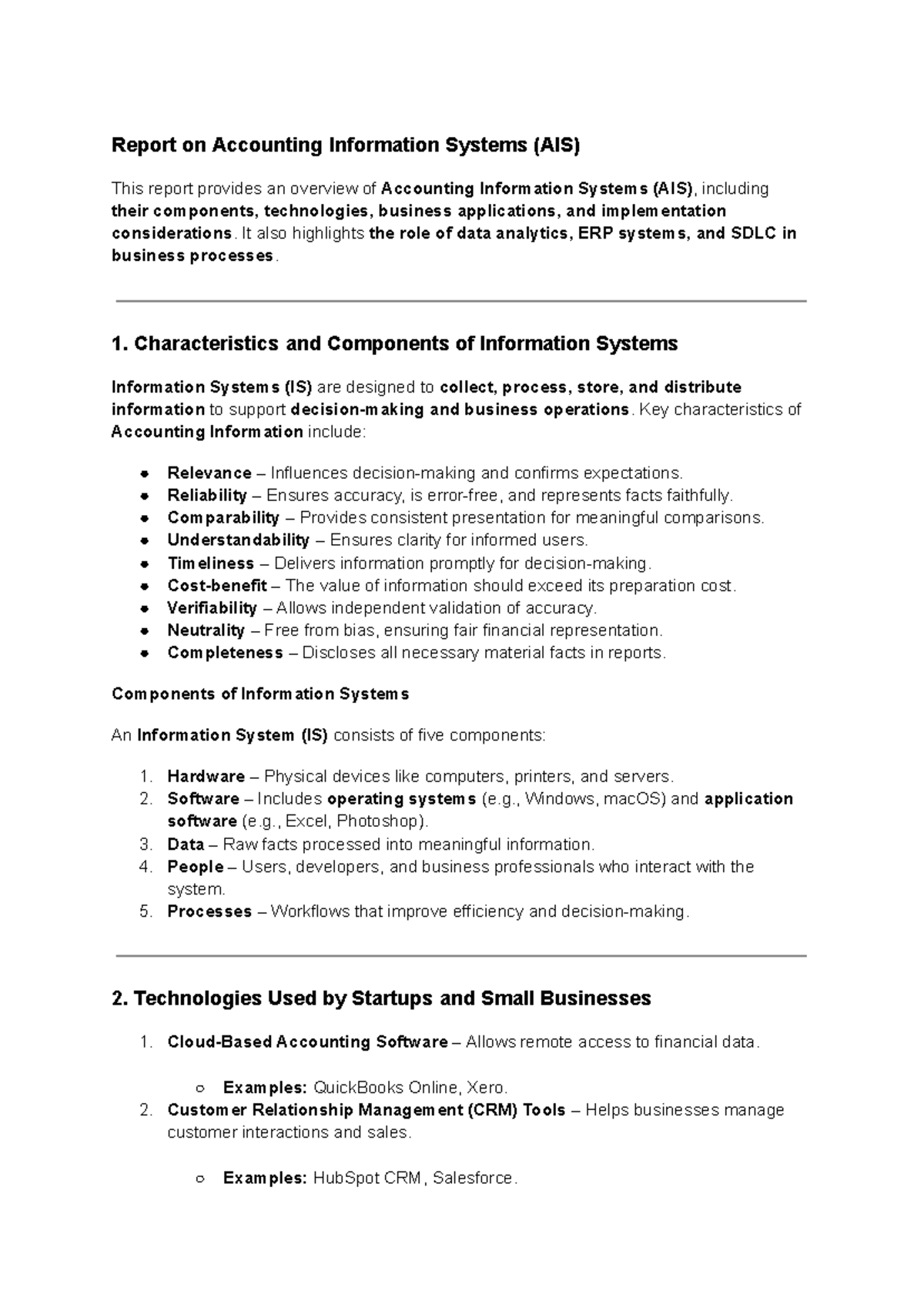 AIS Report: Key Components, Technologies & Analytics for Business ...